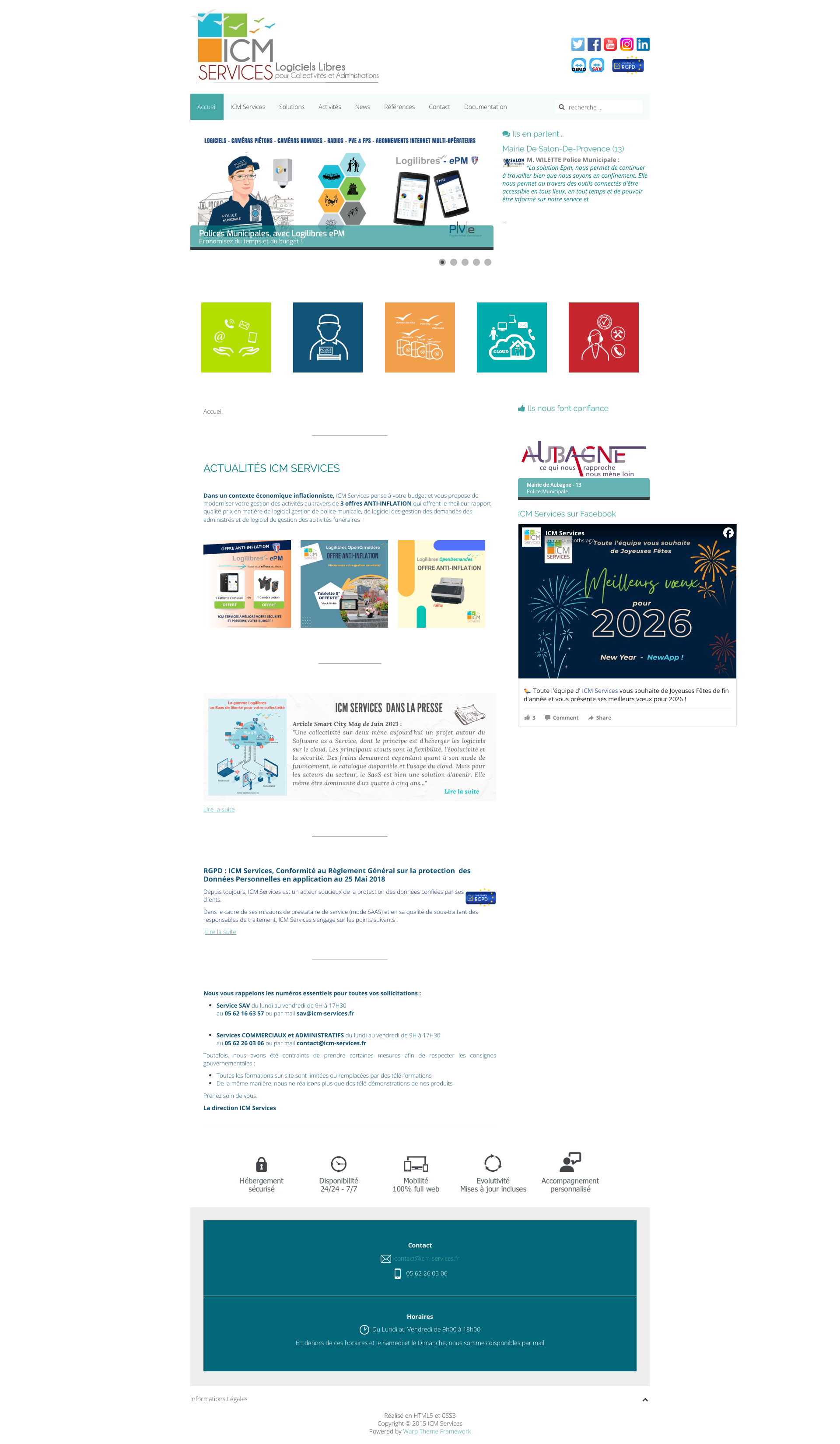 Aperçu du site