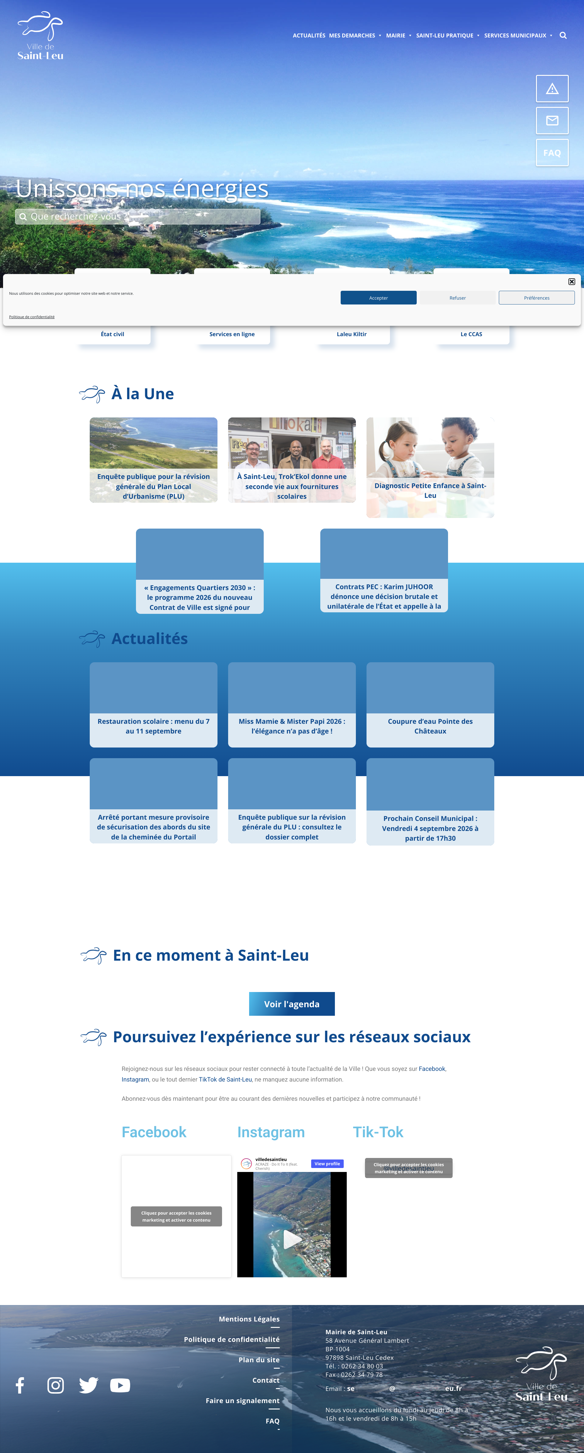 Aperçu du site