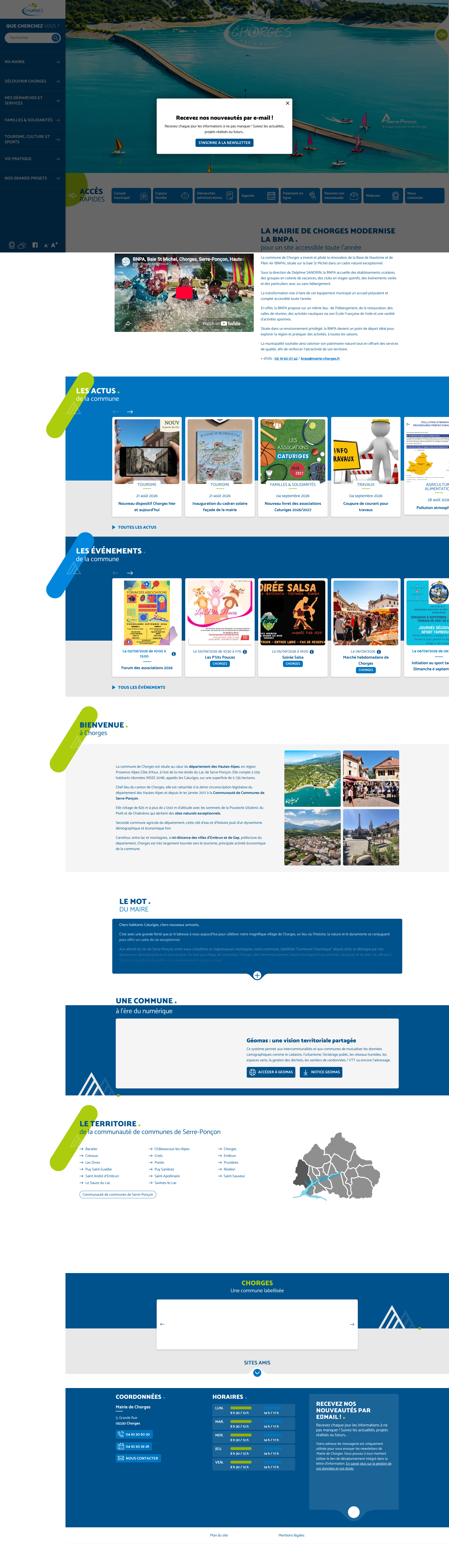 Aperçu du site