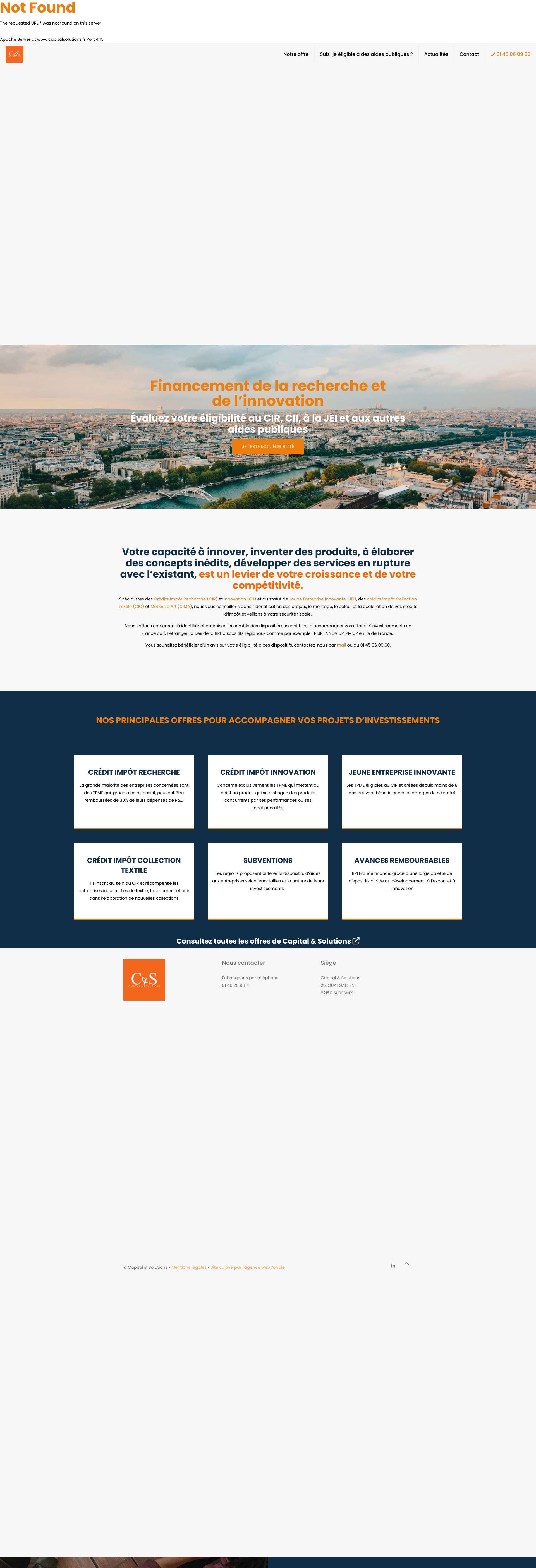 Aperçu du site