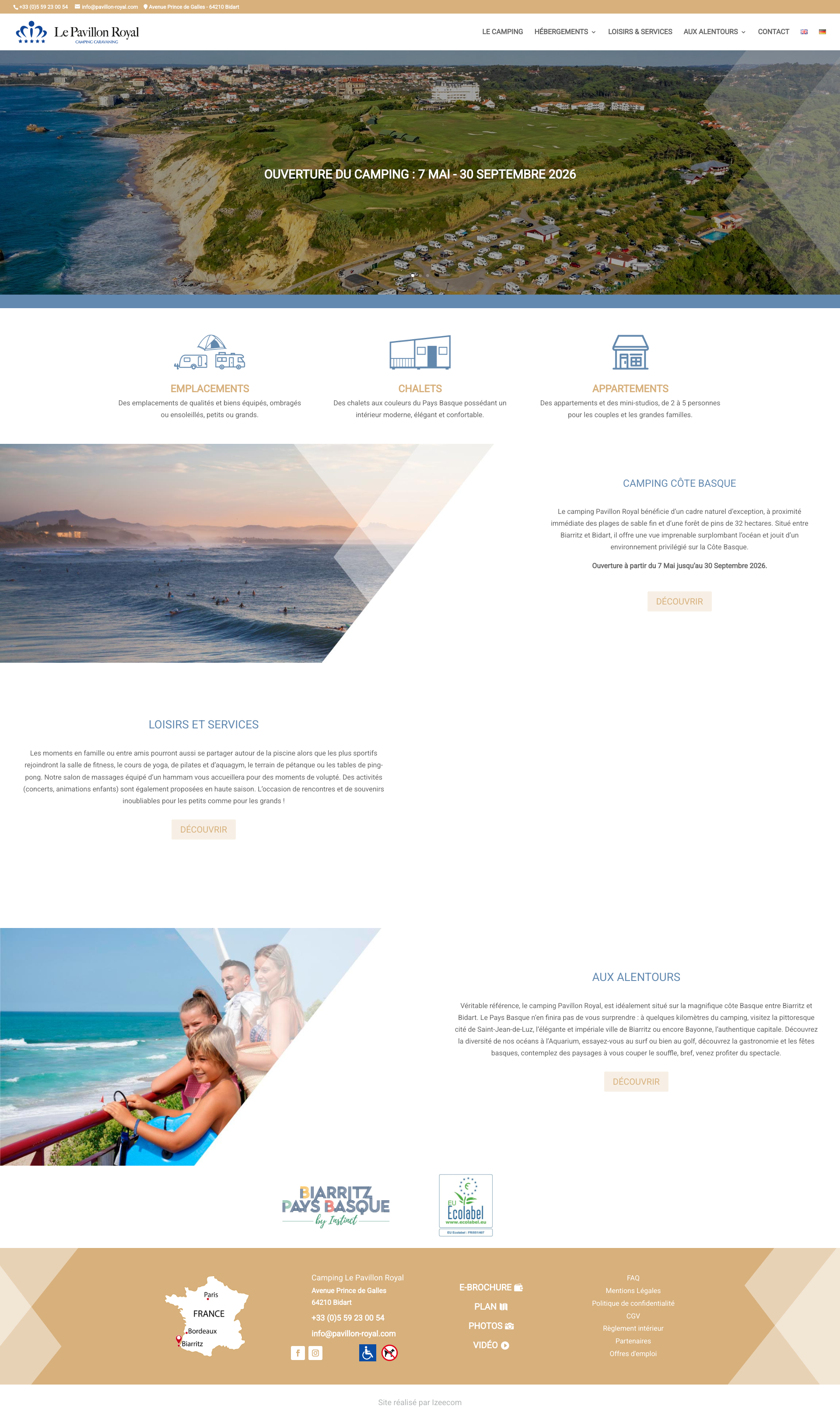 Aperçu du site