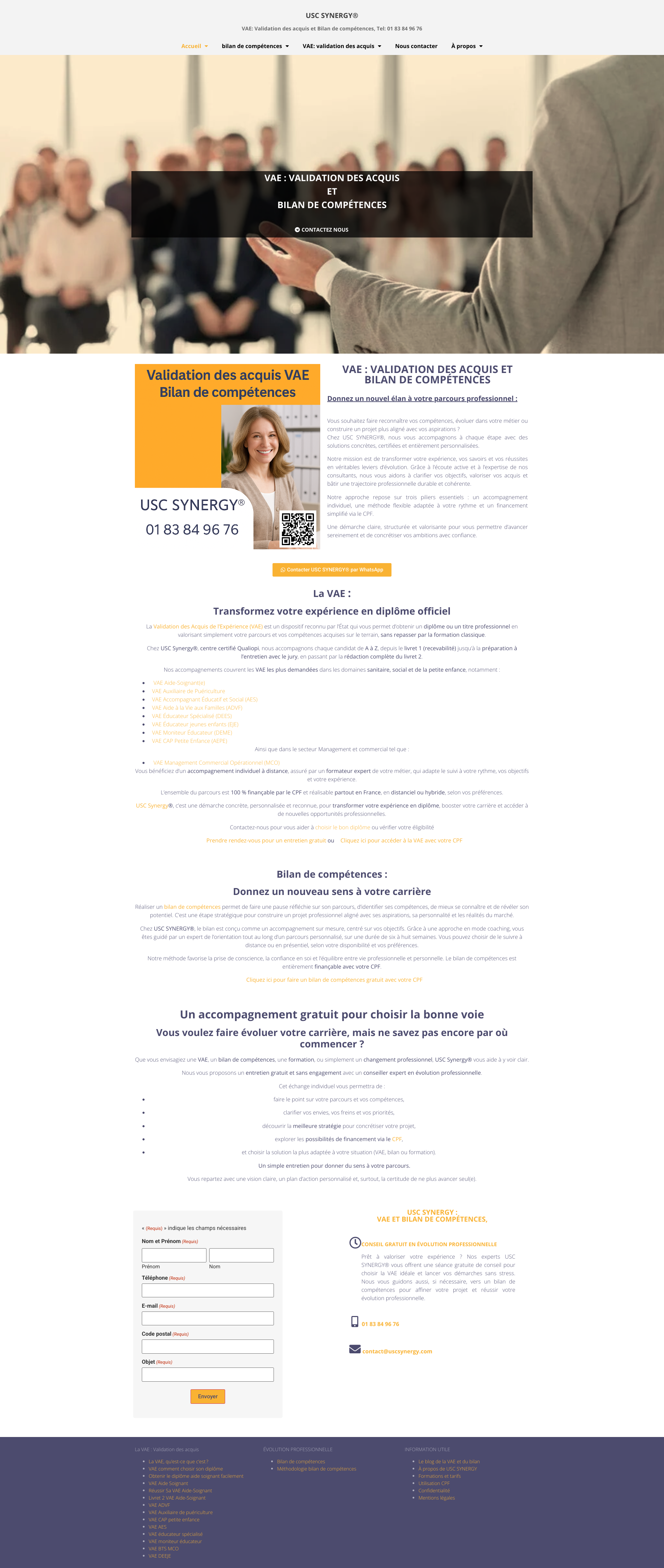 Aperçu du site