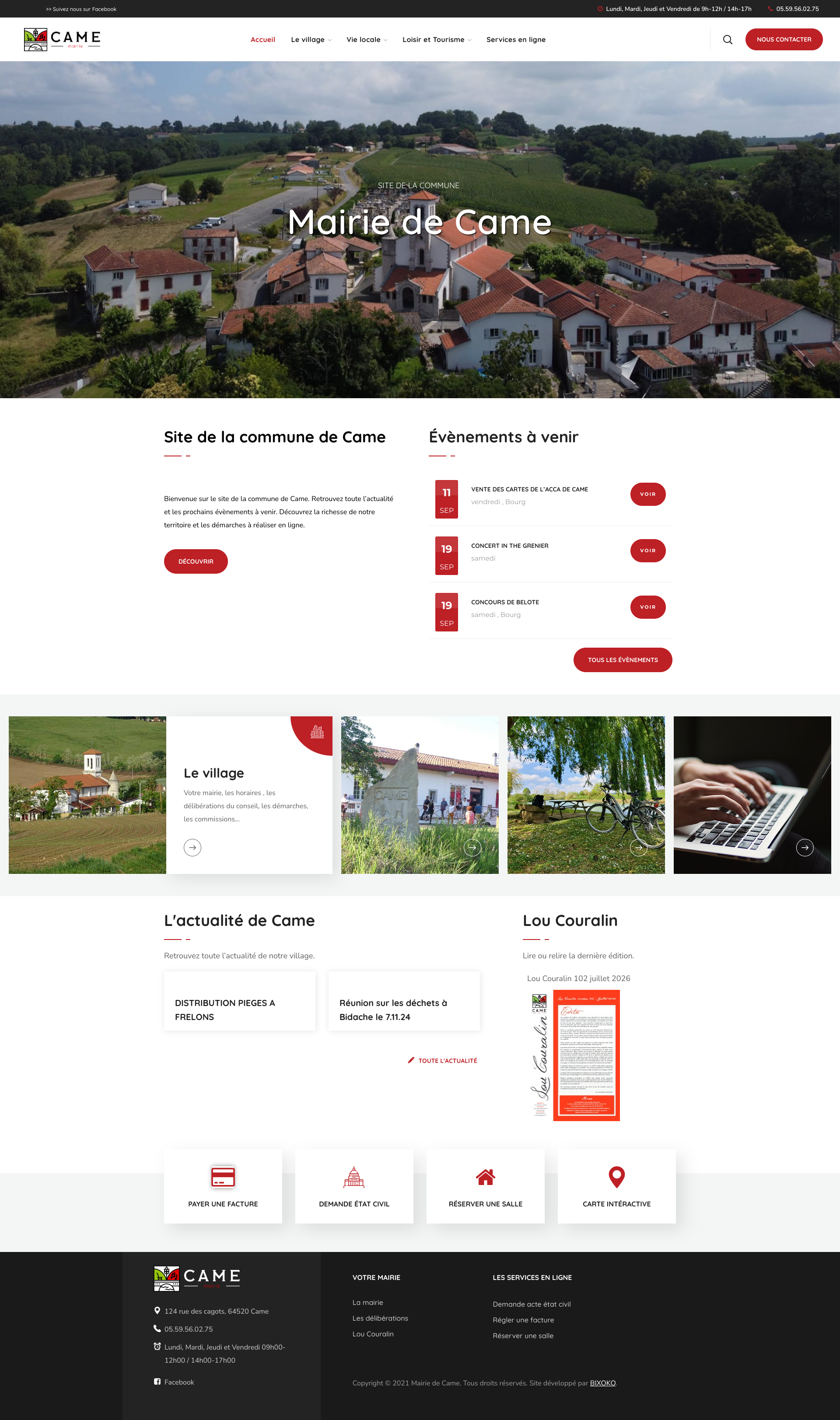 Aperçu du site