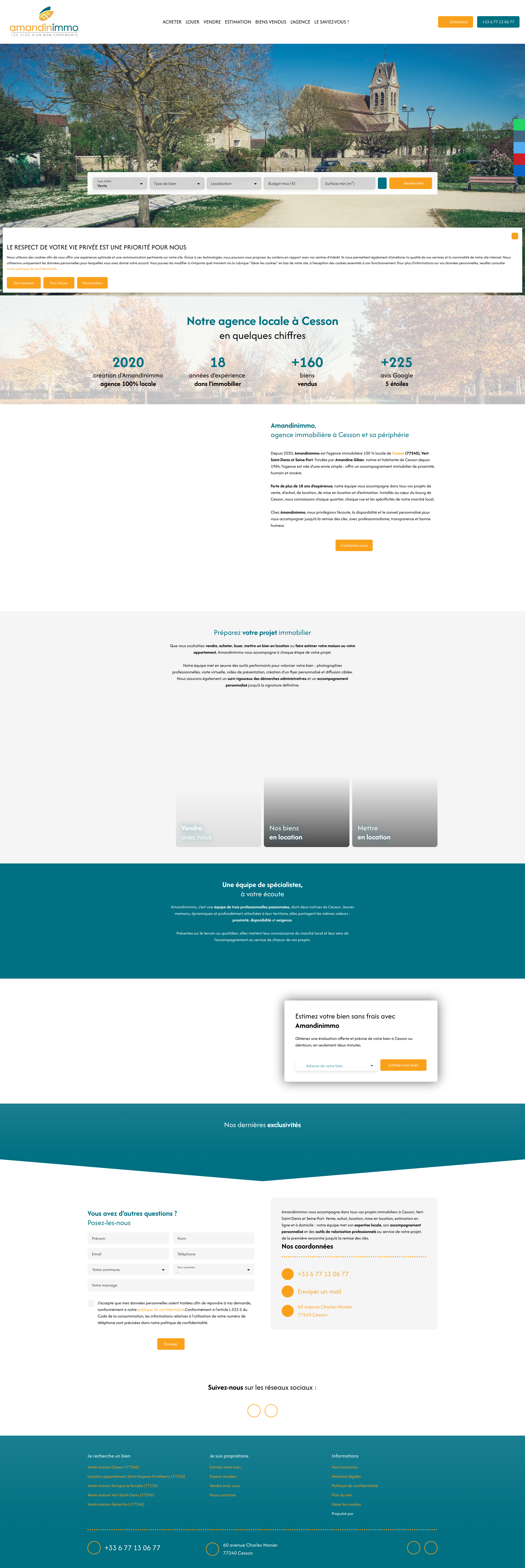 Aperçu du site