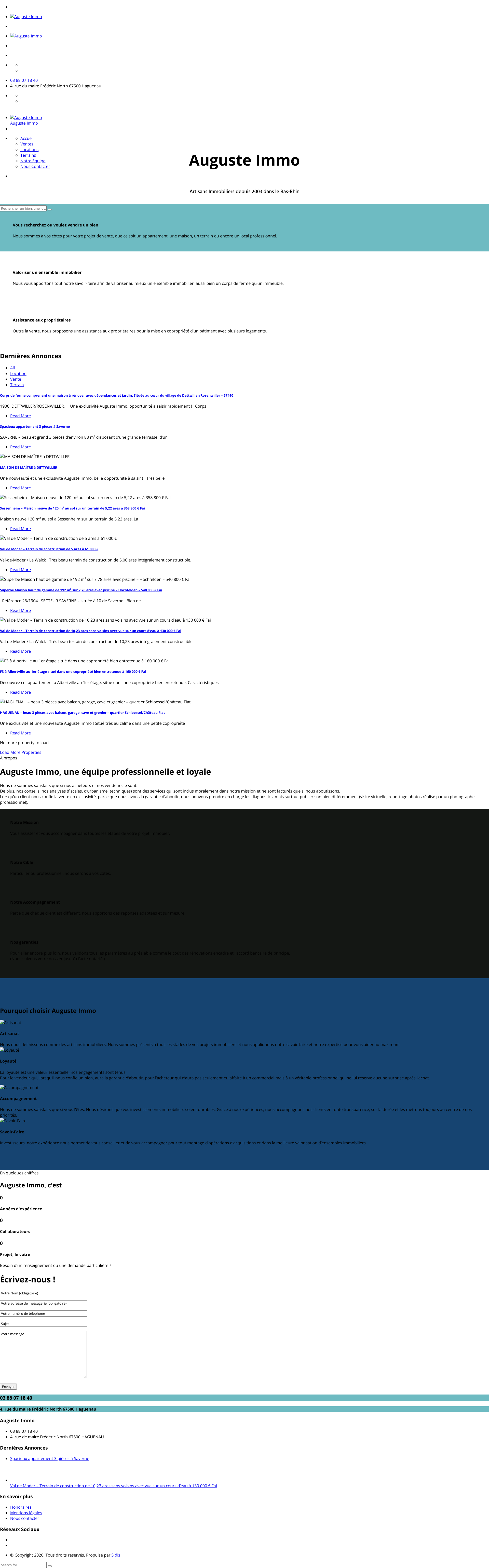 Aperçu du site