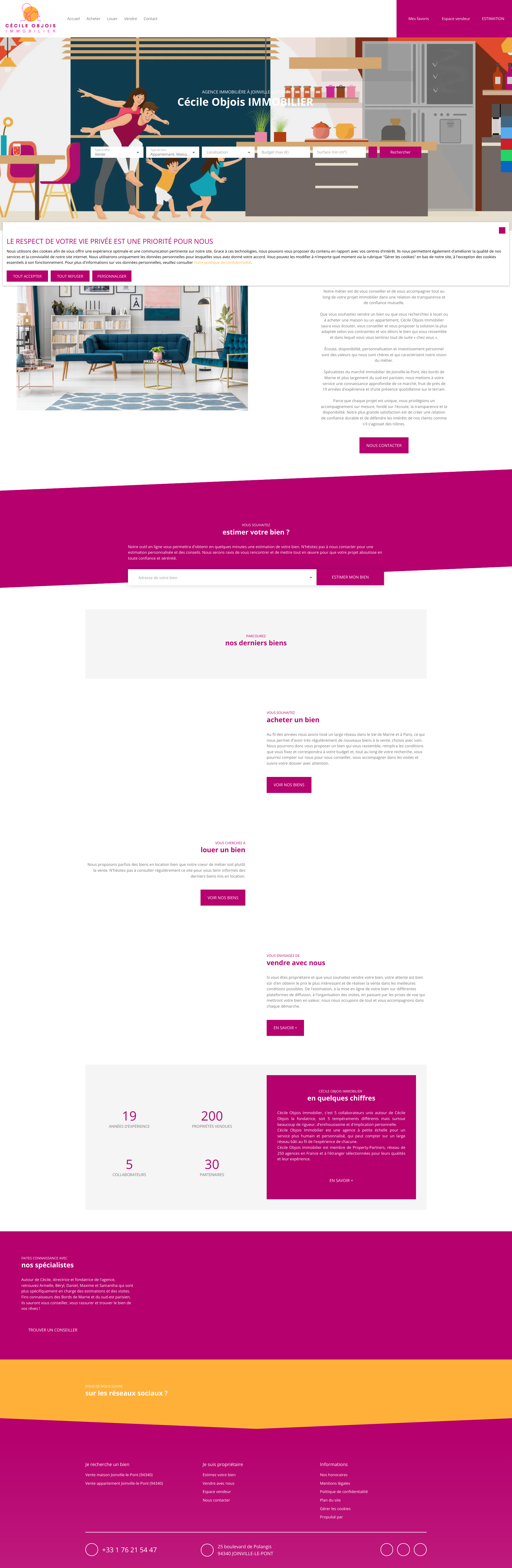 Aperçu du site