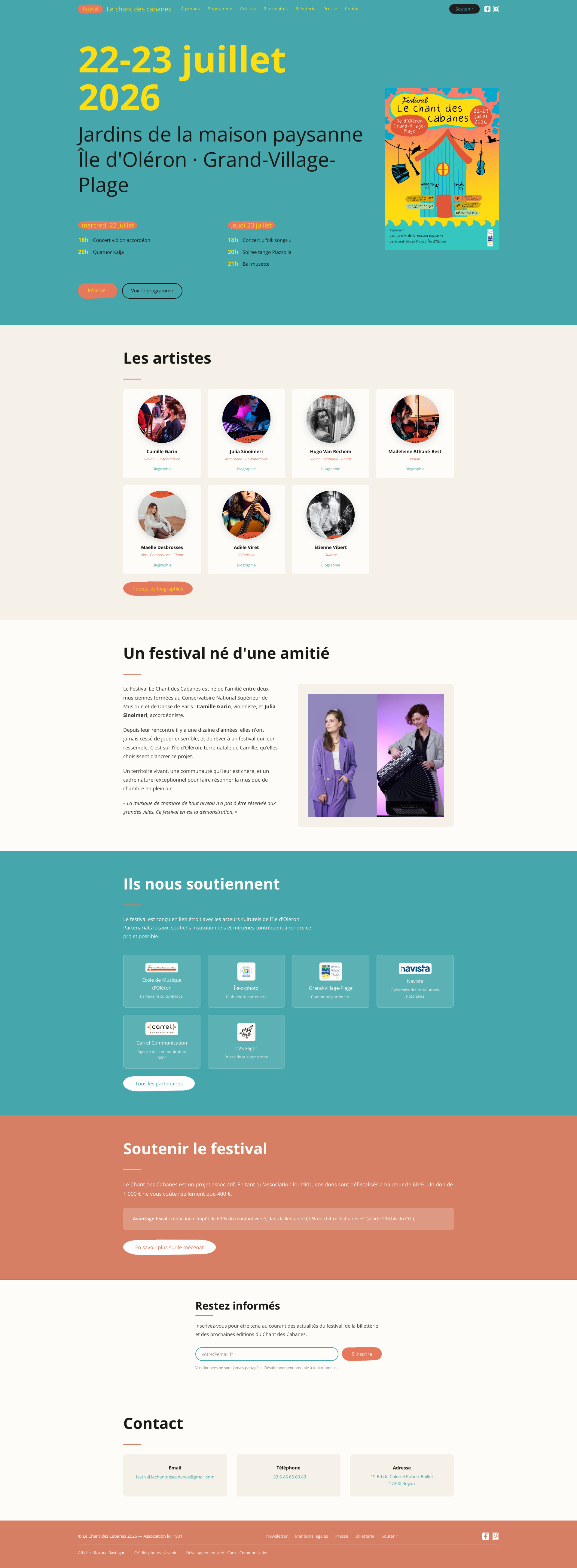 Aperçu du site