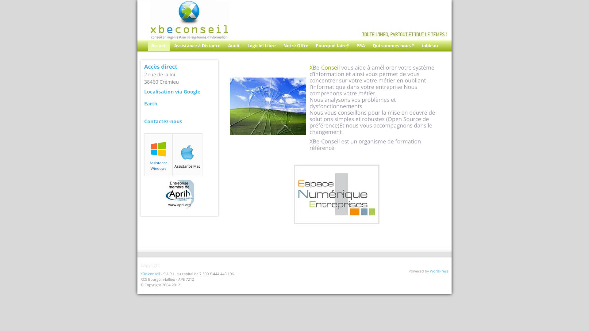 Aperçu du site