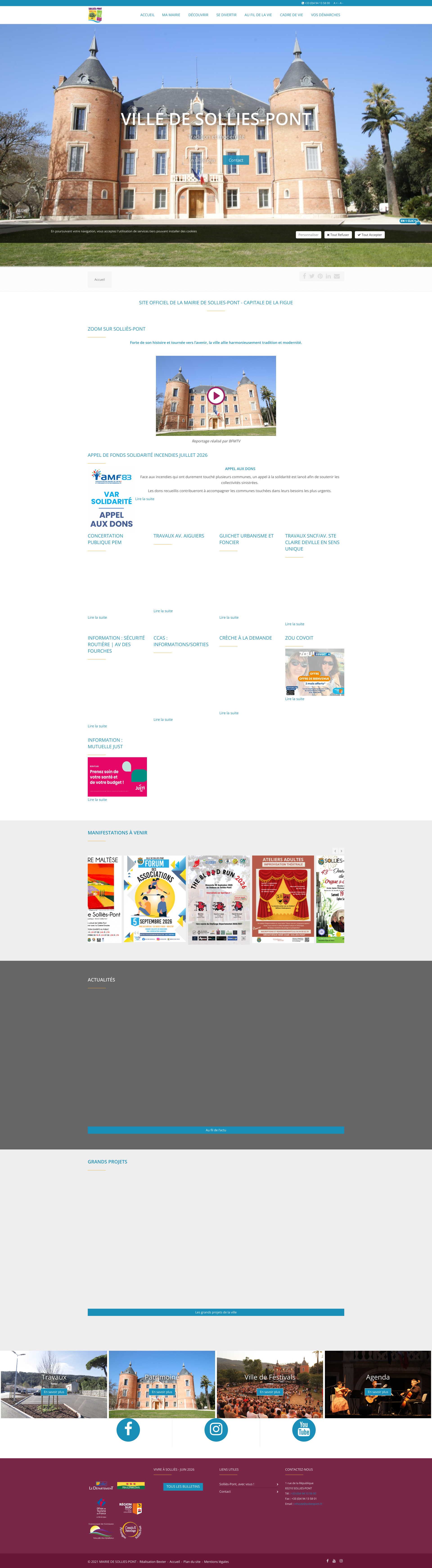 Aperçu du site