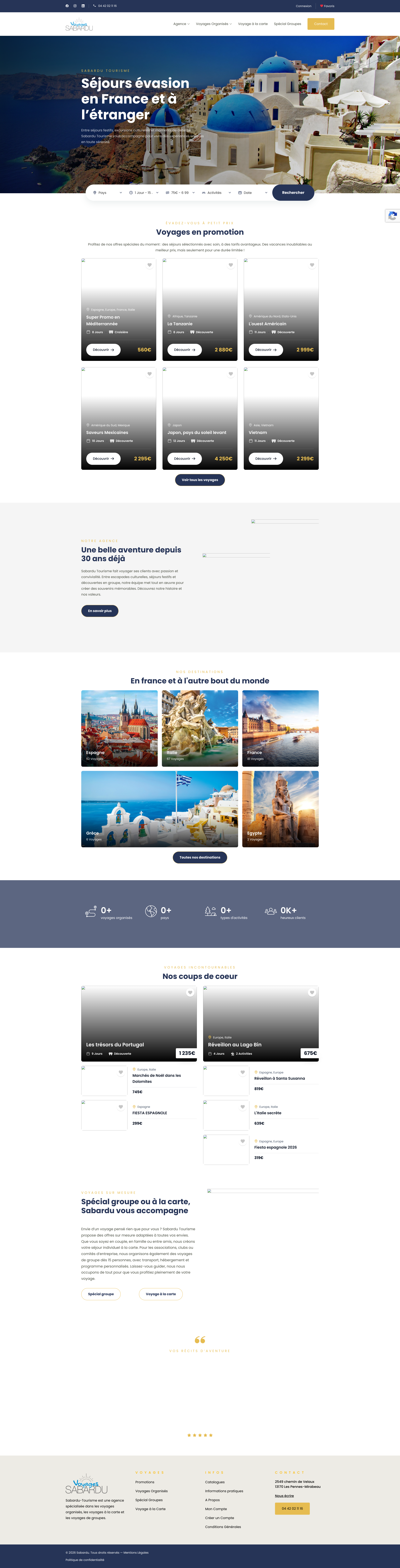 Aperçu du site