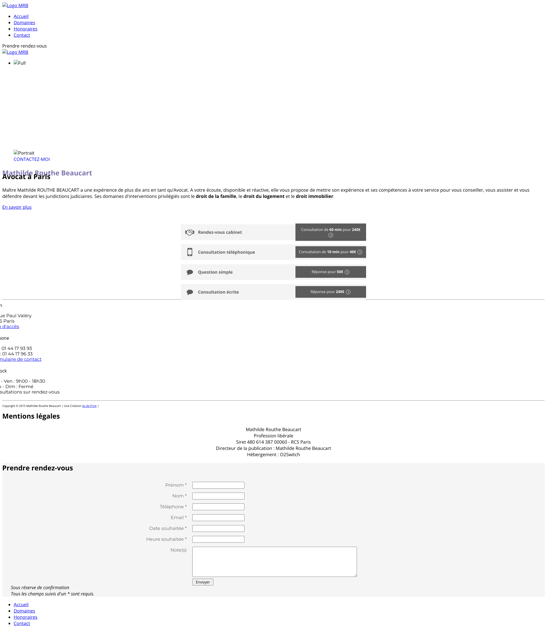 Aperçu du site