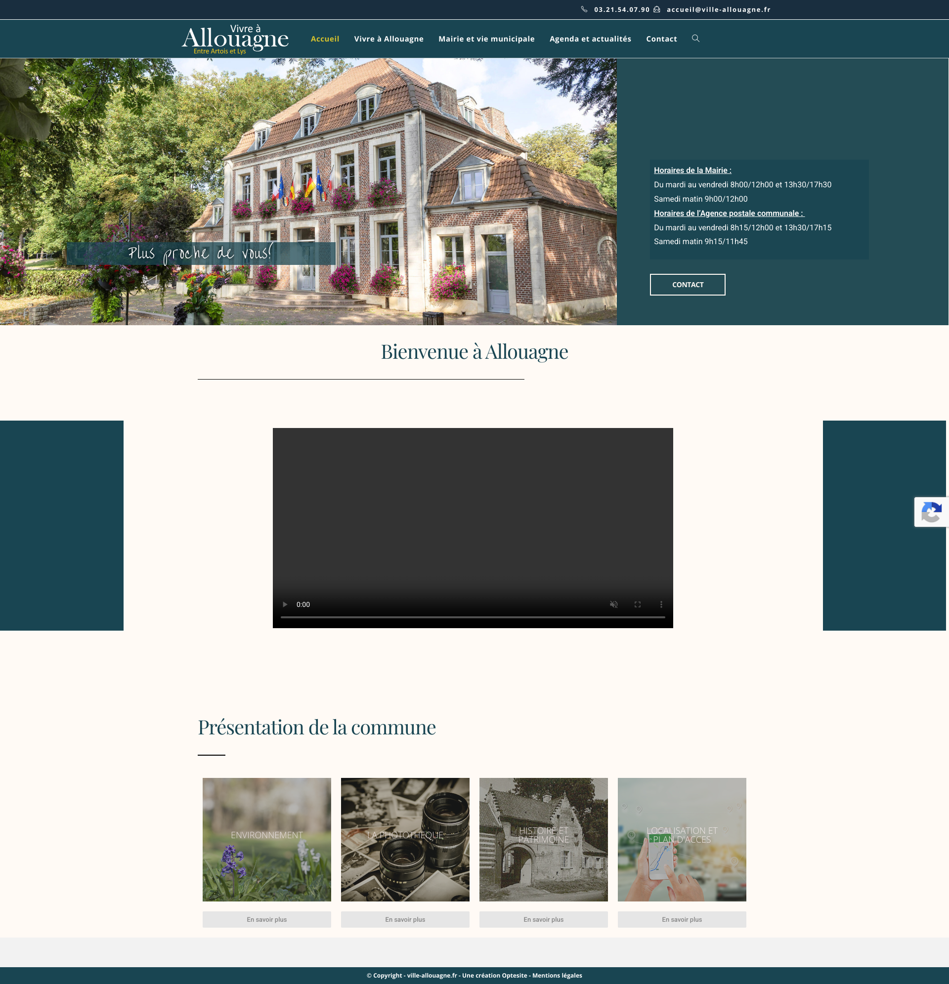 Aperçu du site