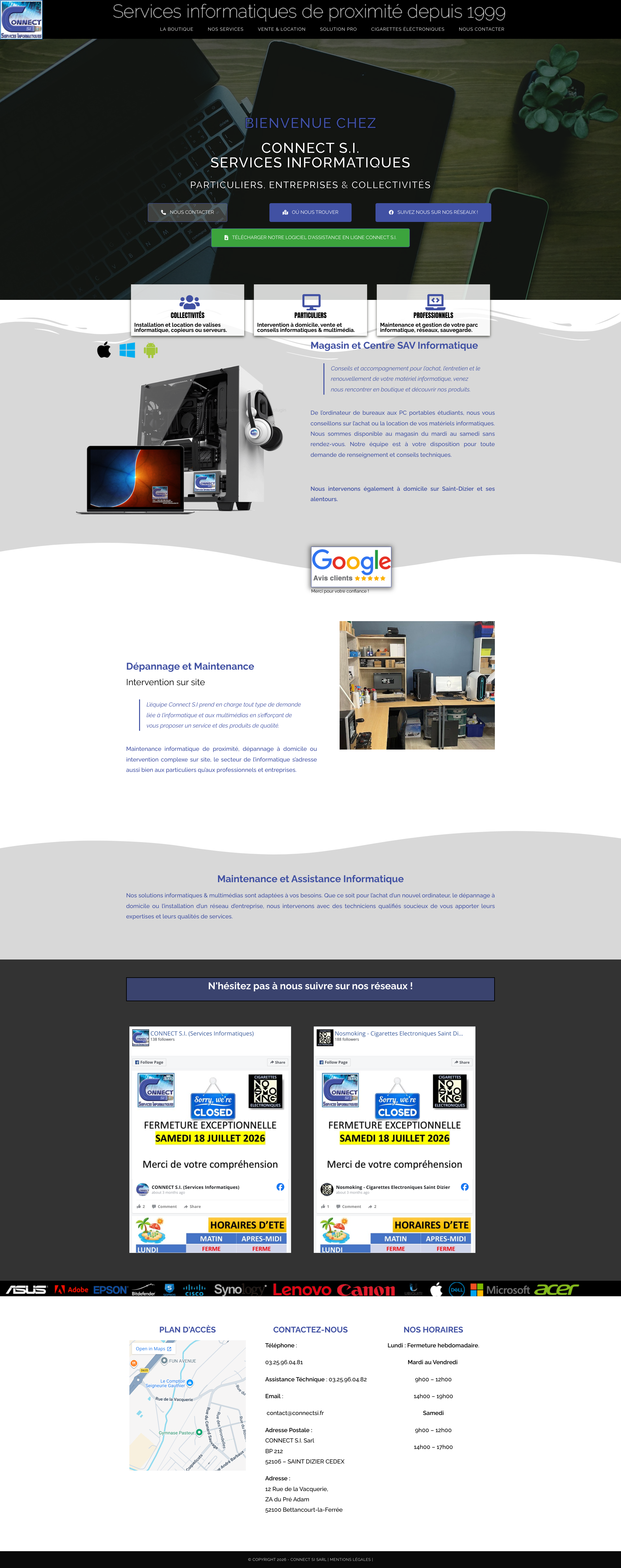 Aperçu du site