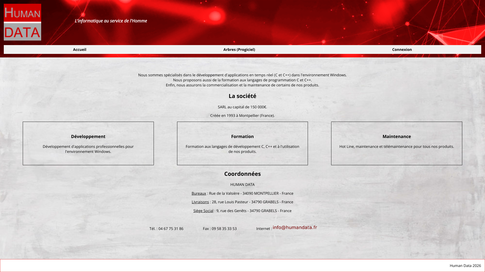 Aperçu du site