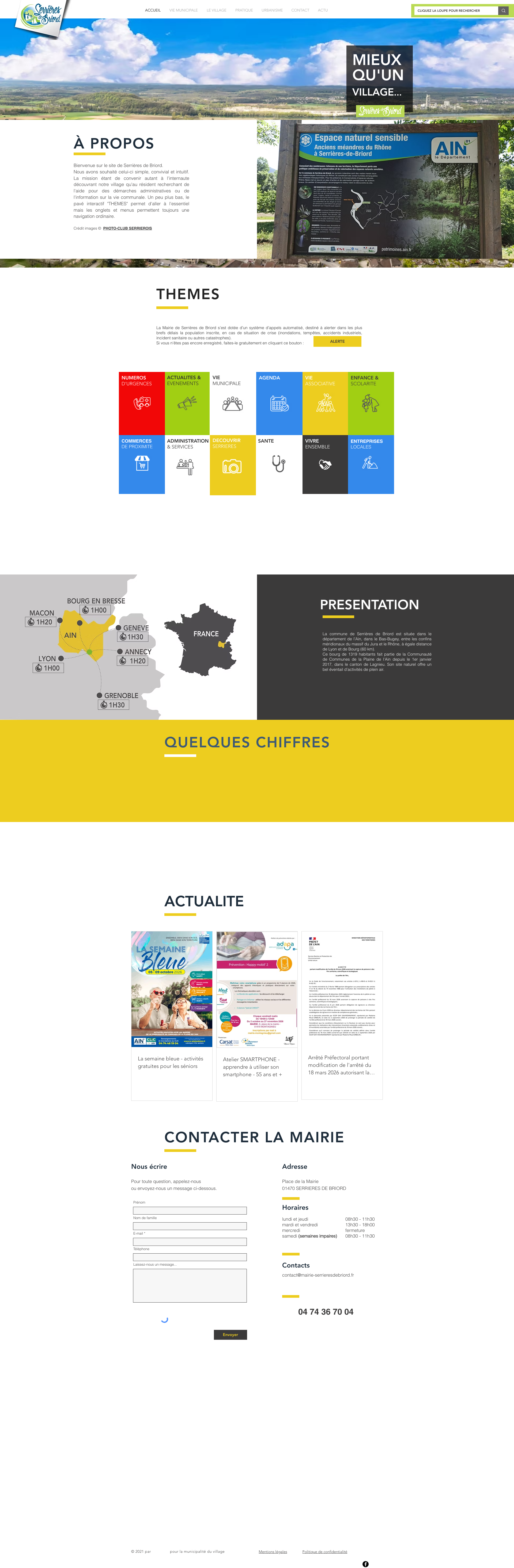 Aperçu du site