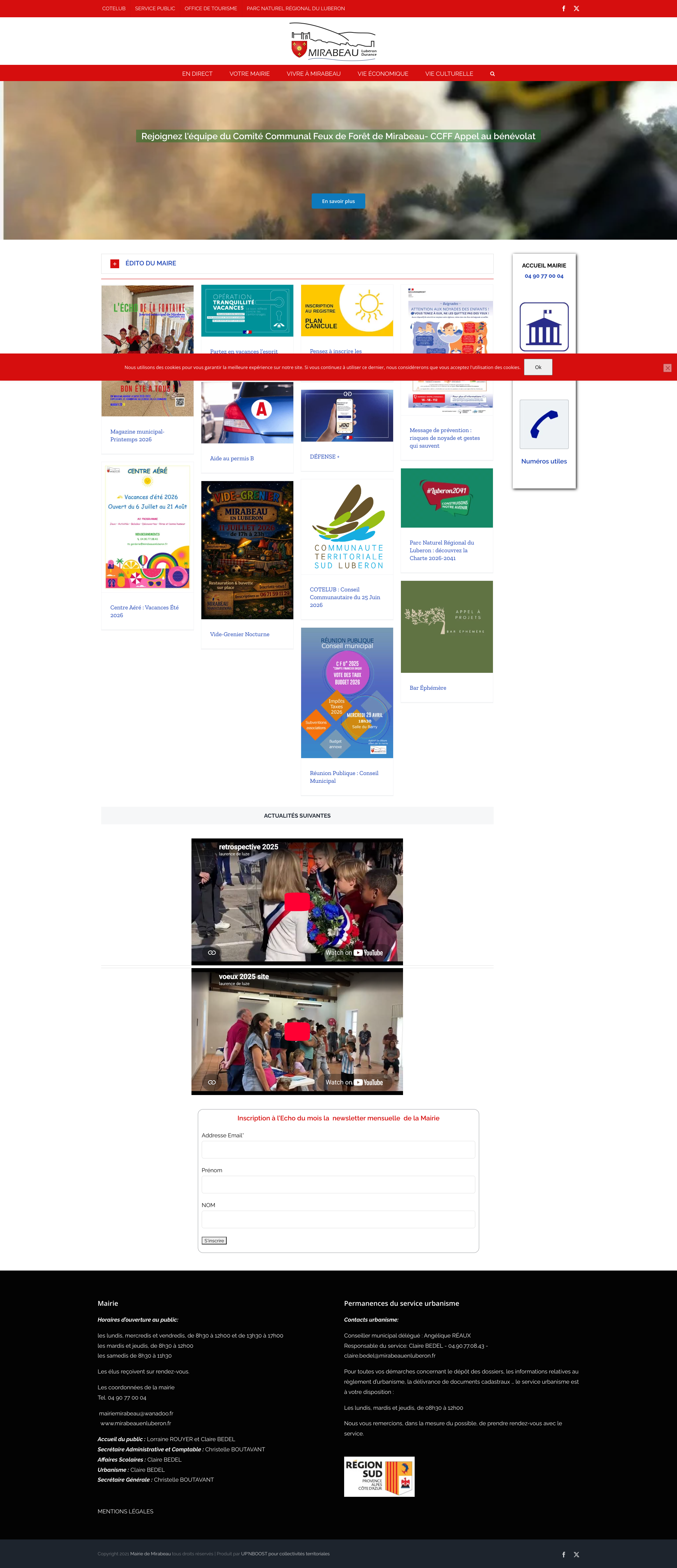 Aperçu du site