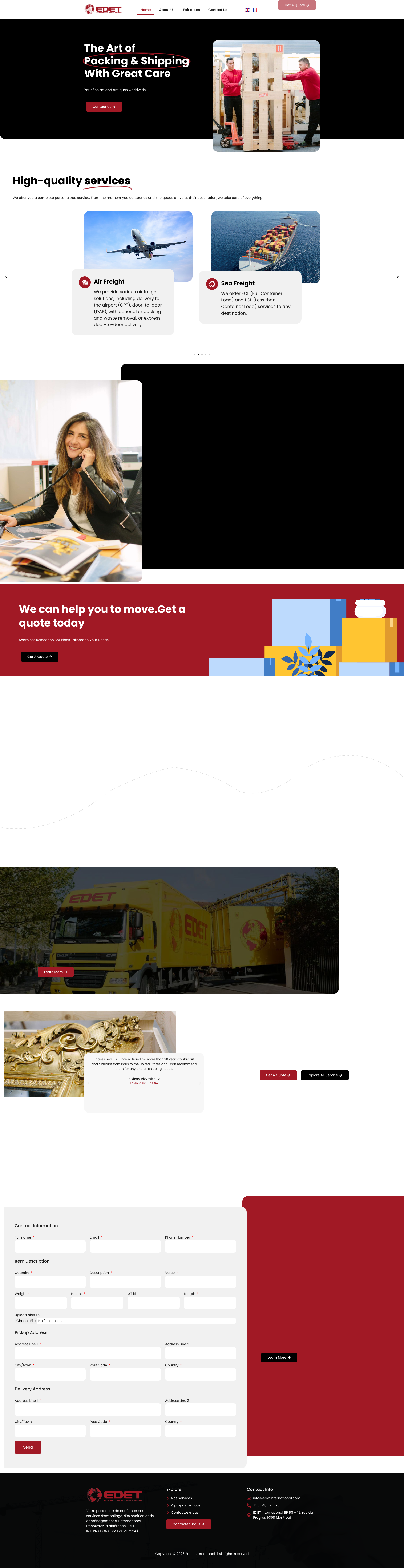 Aperçu du site
