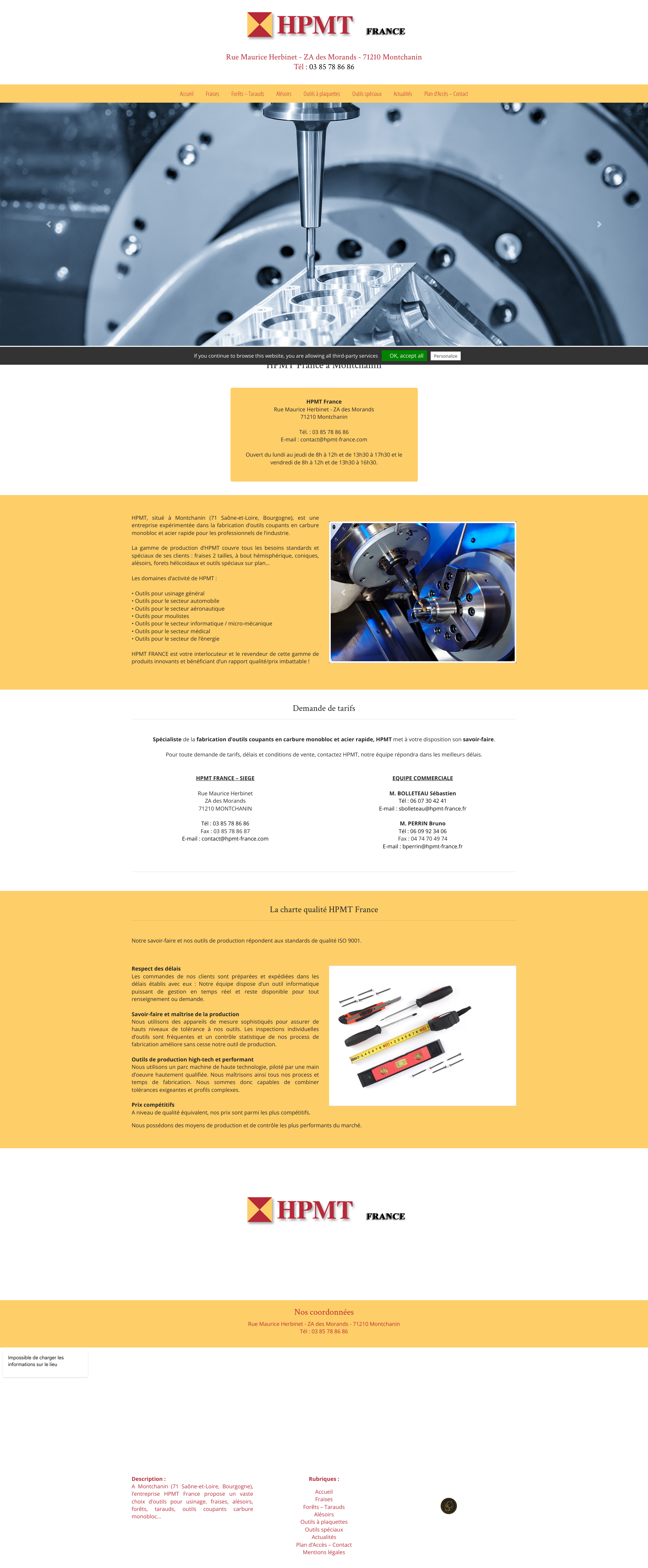 Aperçu du site