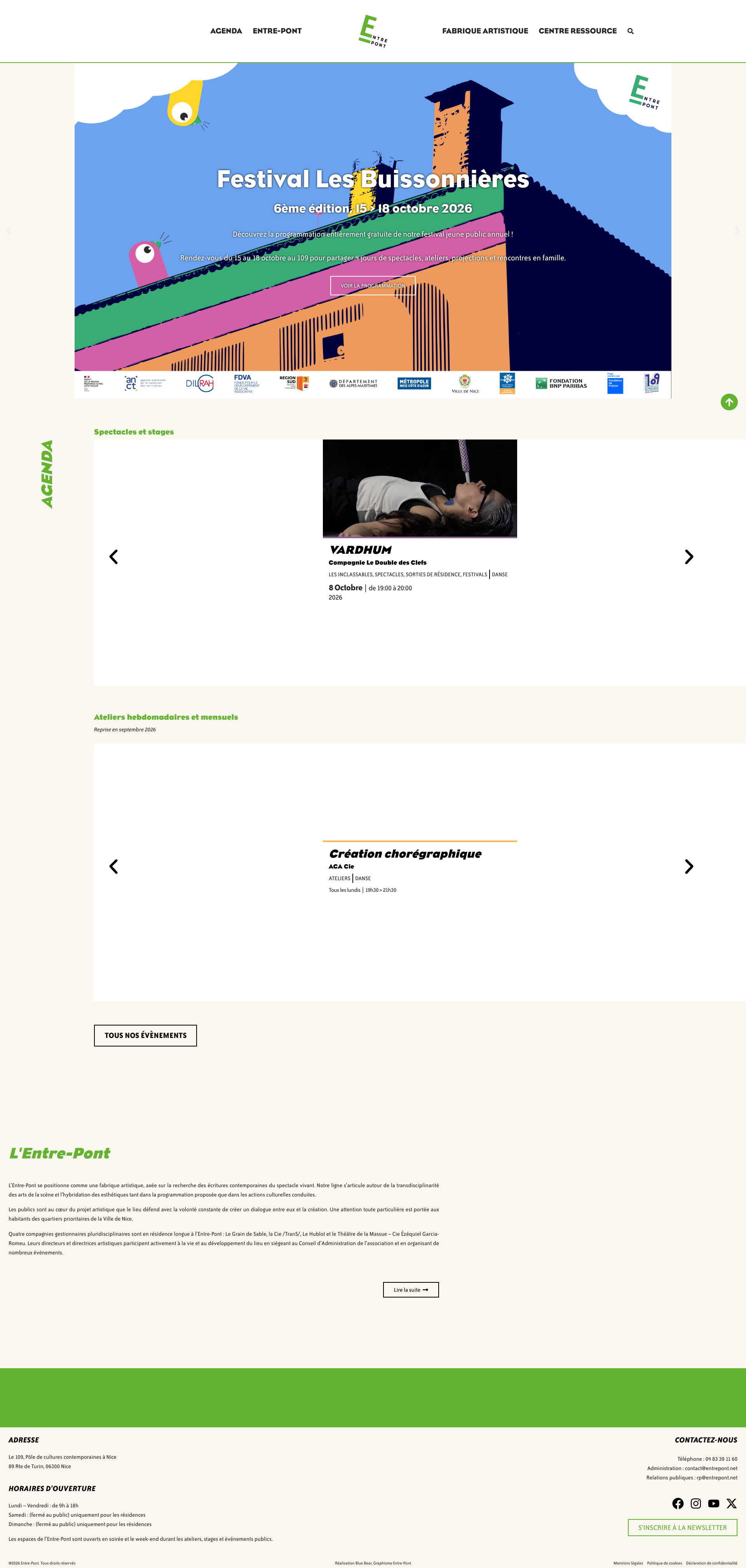 Aperçu du site