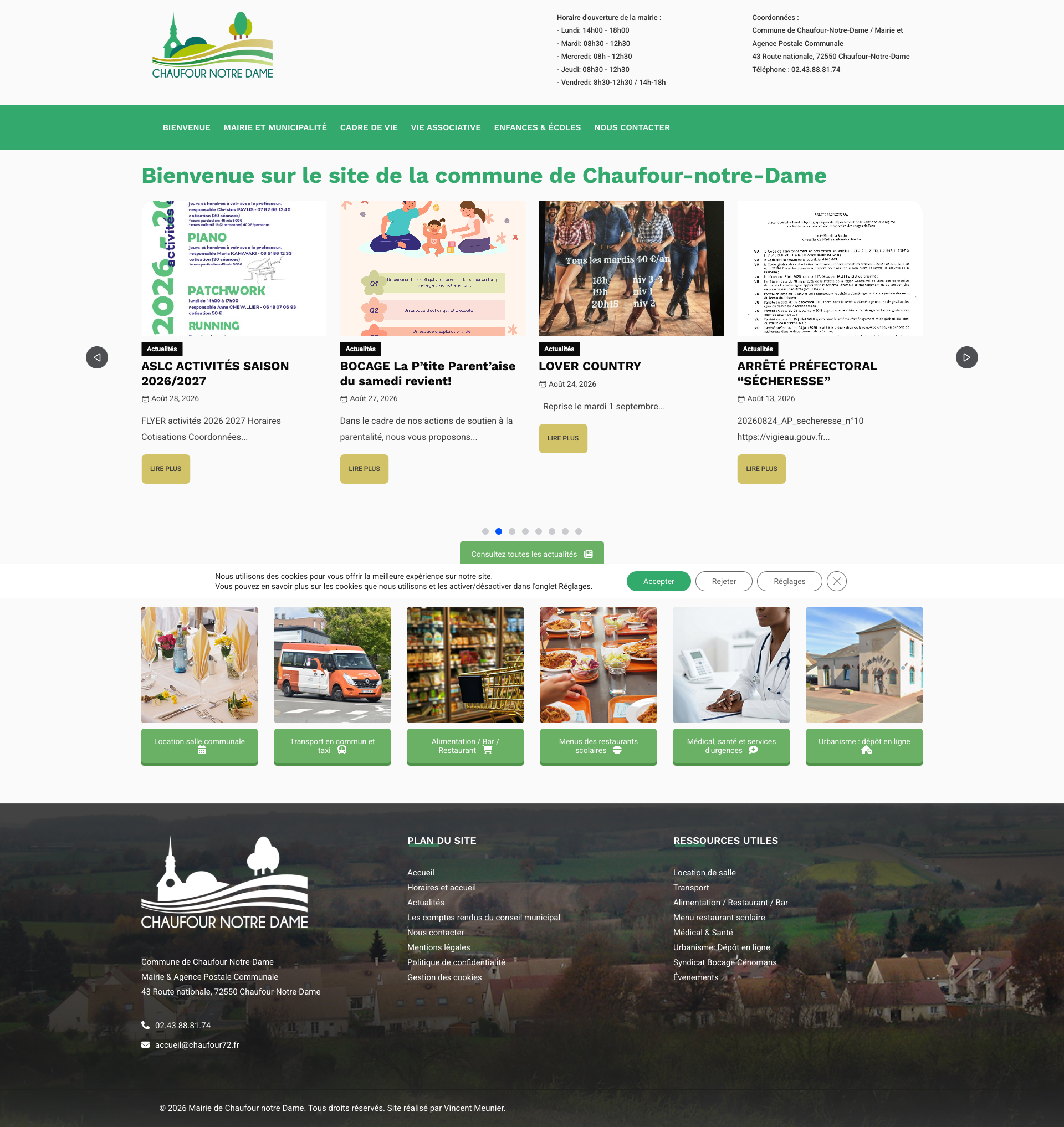 Aperçu du site
