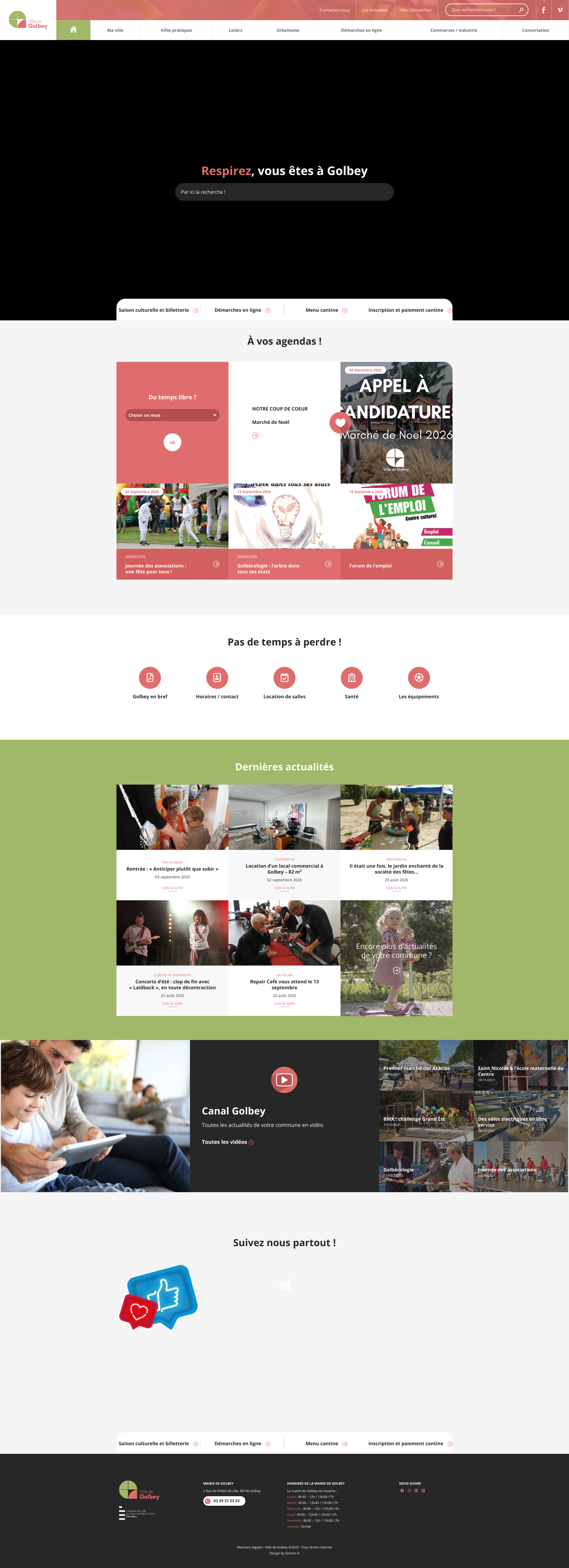 Aperçu du site