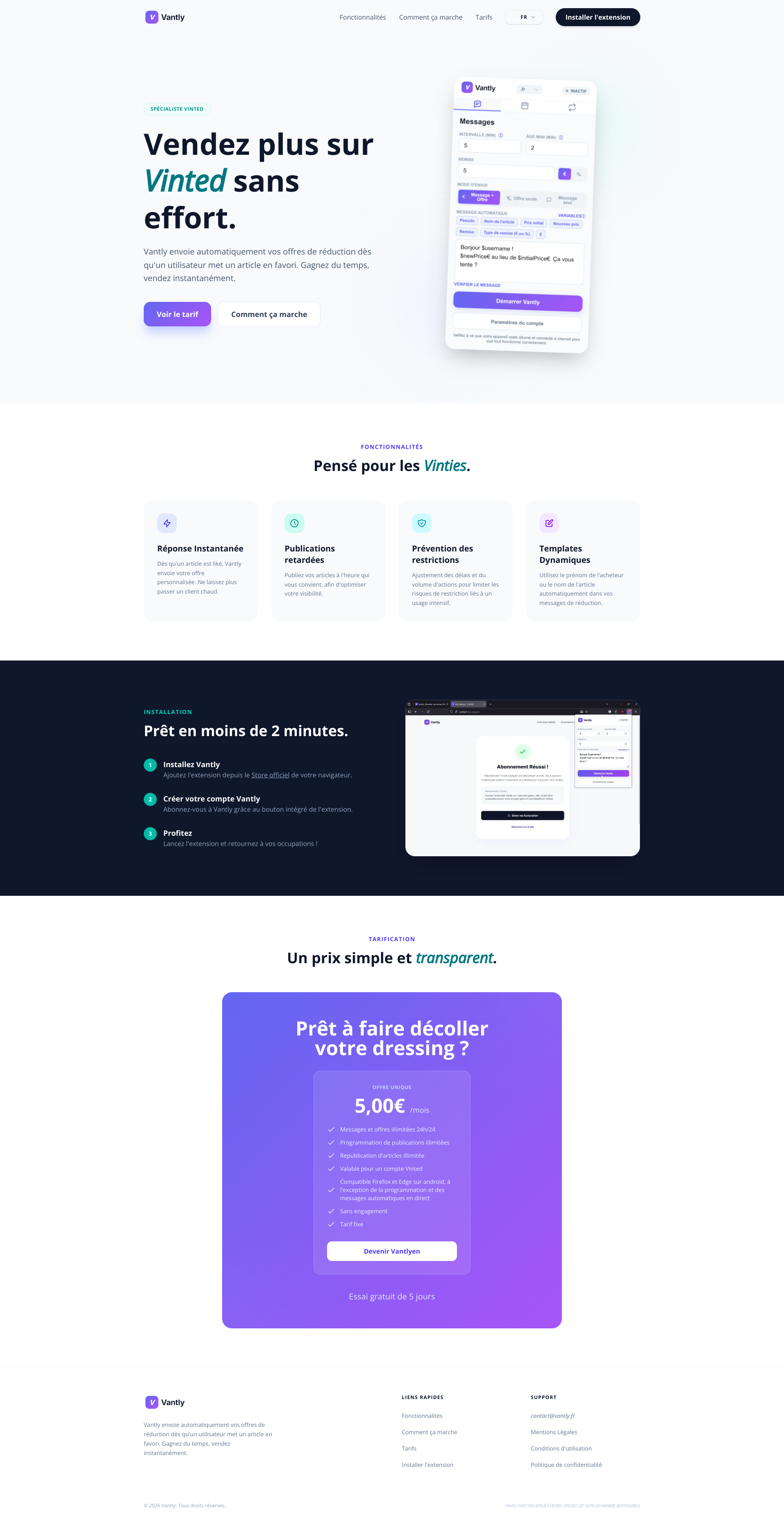 Aperçu du site