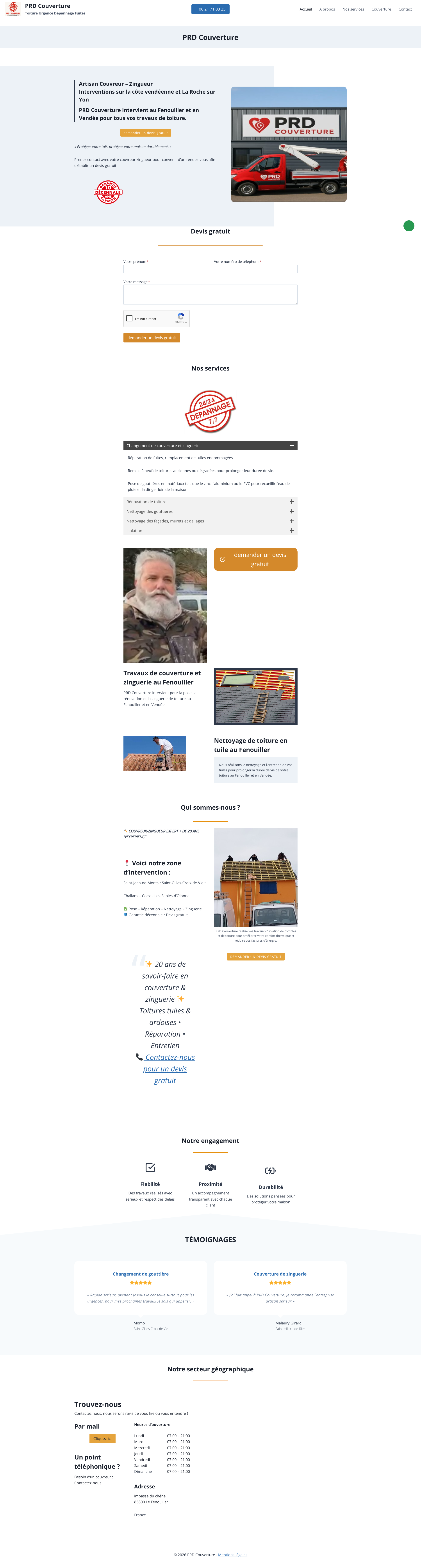 Aperçu du site