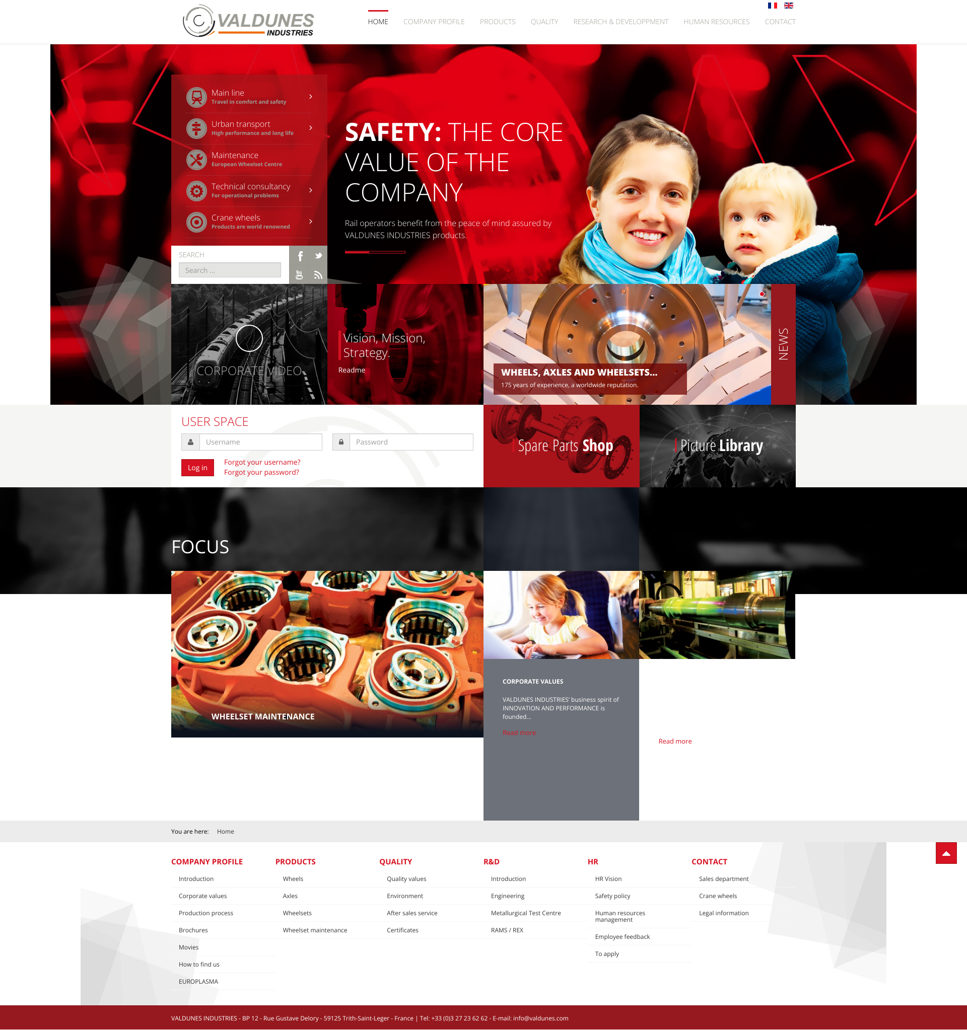 Aperçu du site