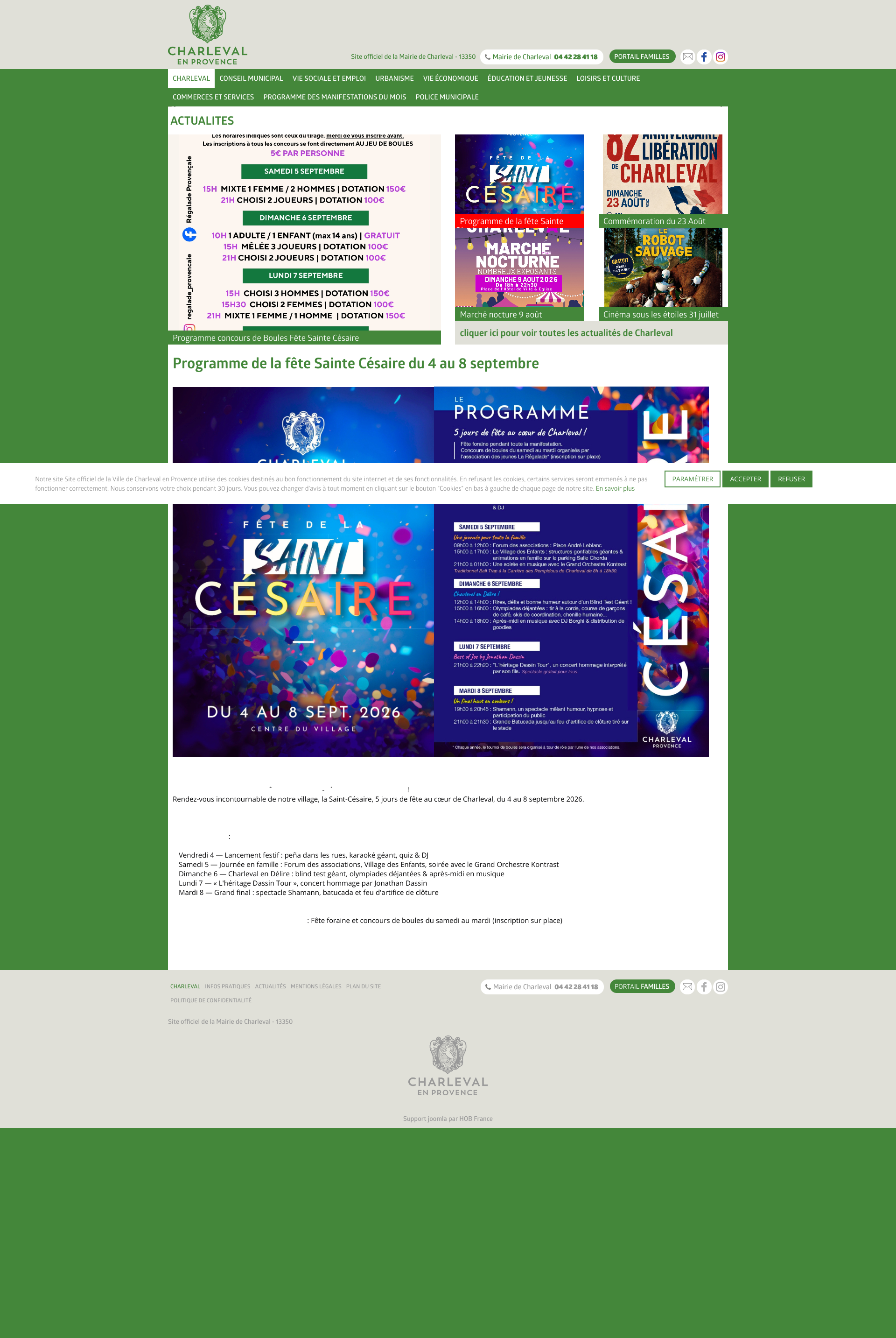 Aperçu du site