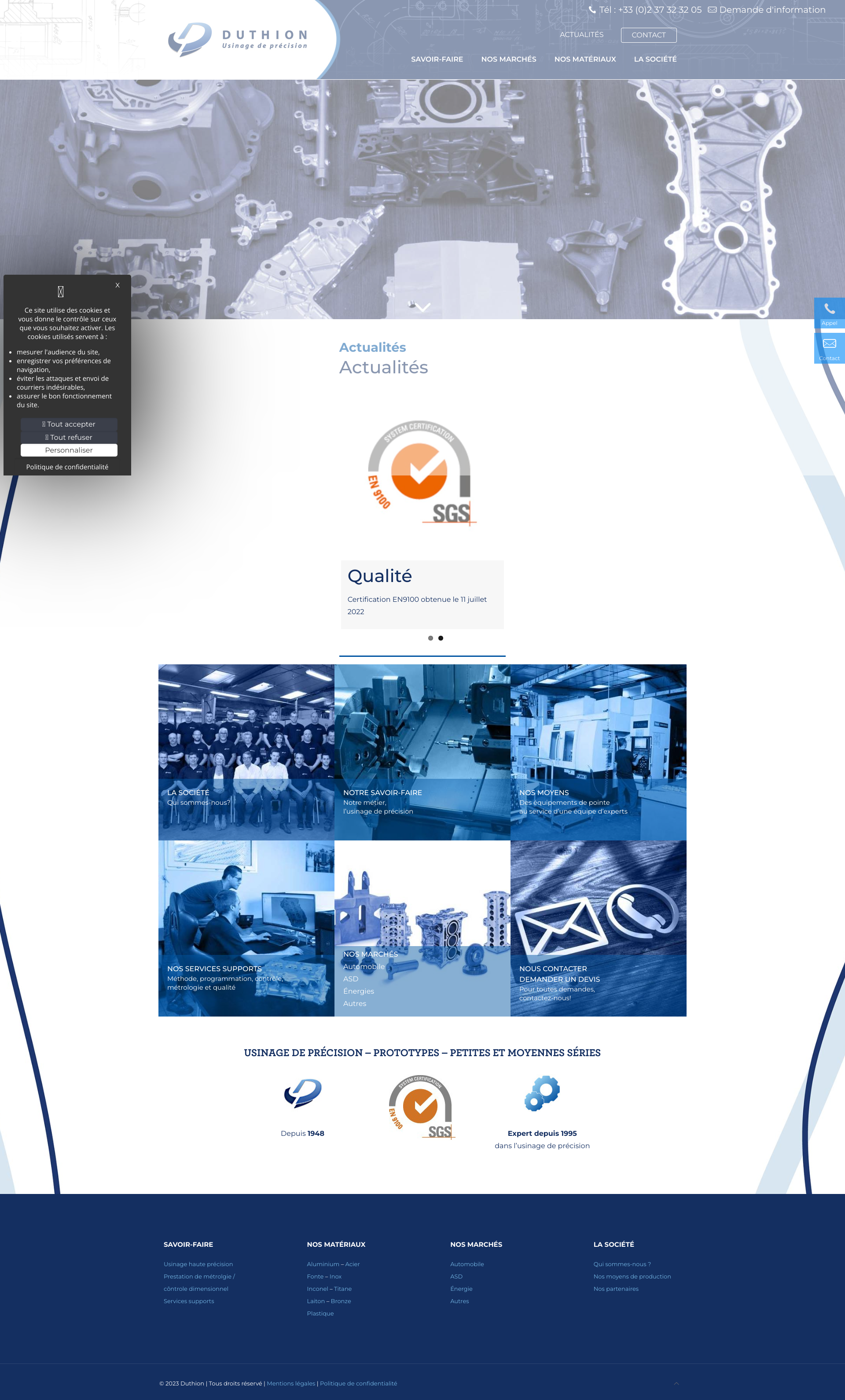 Aperçu du site