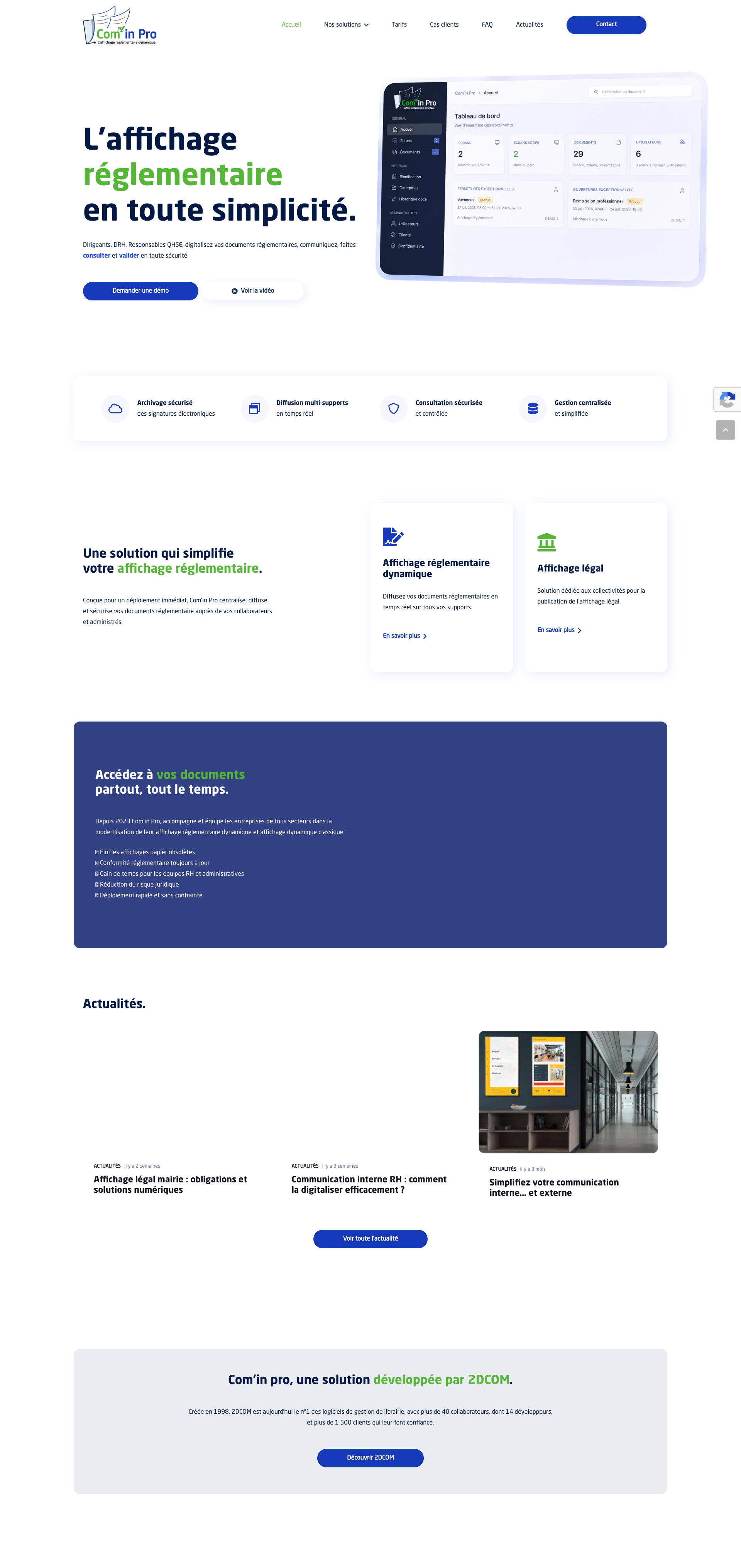 Aperçu du site
