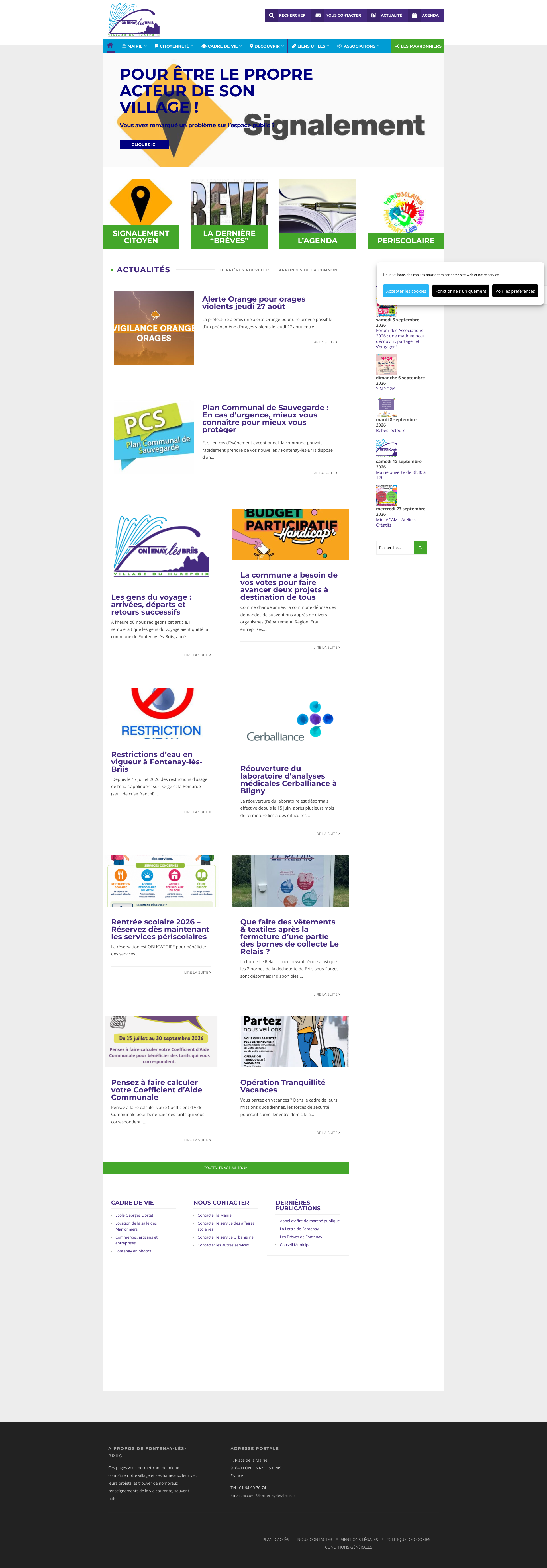 Aperçu du site
