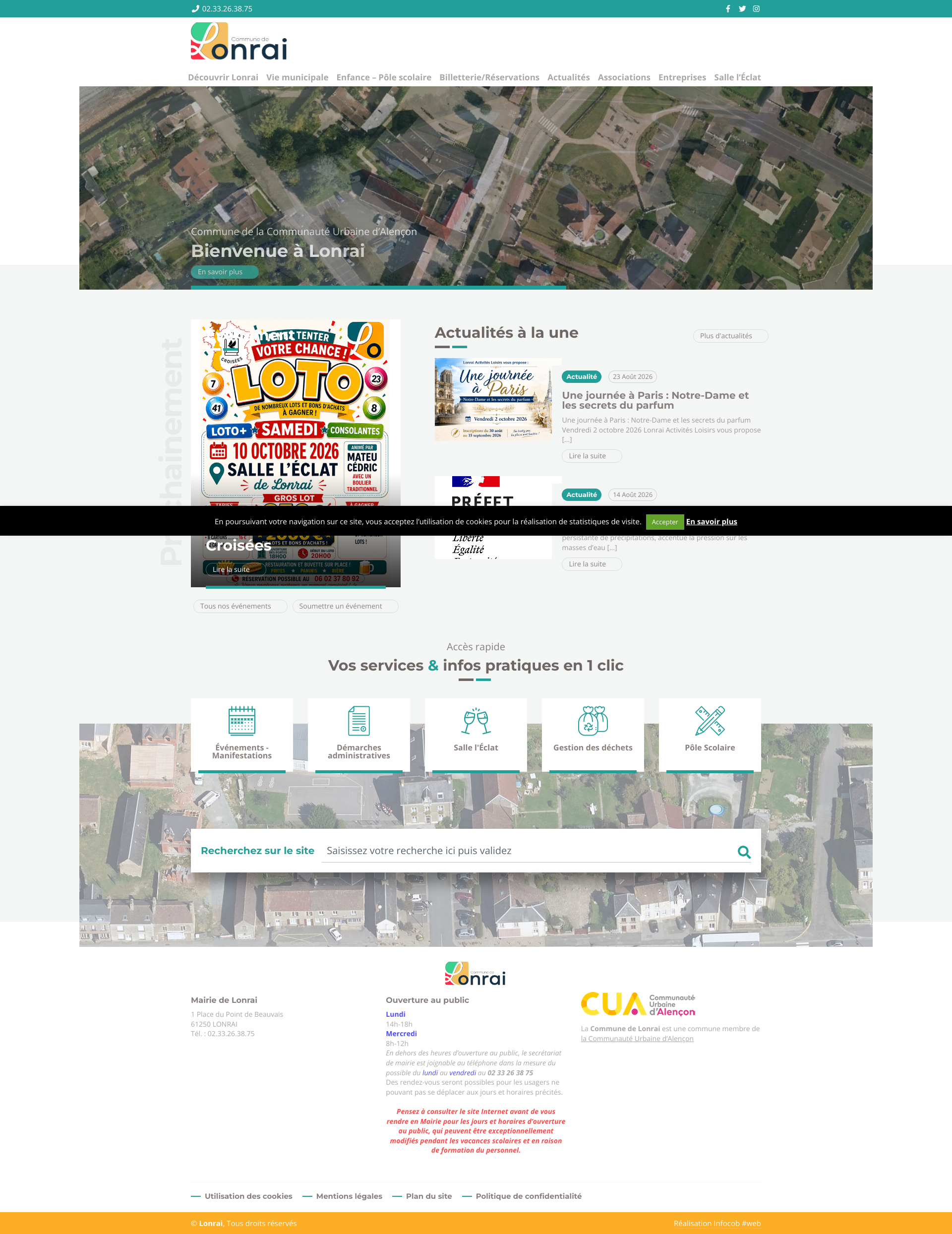 Aperçu du site