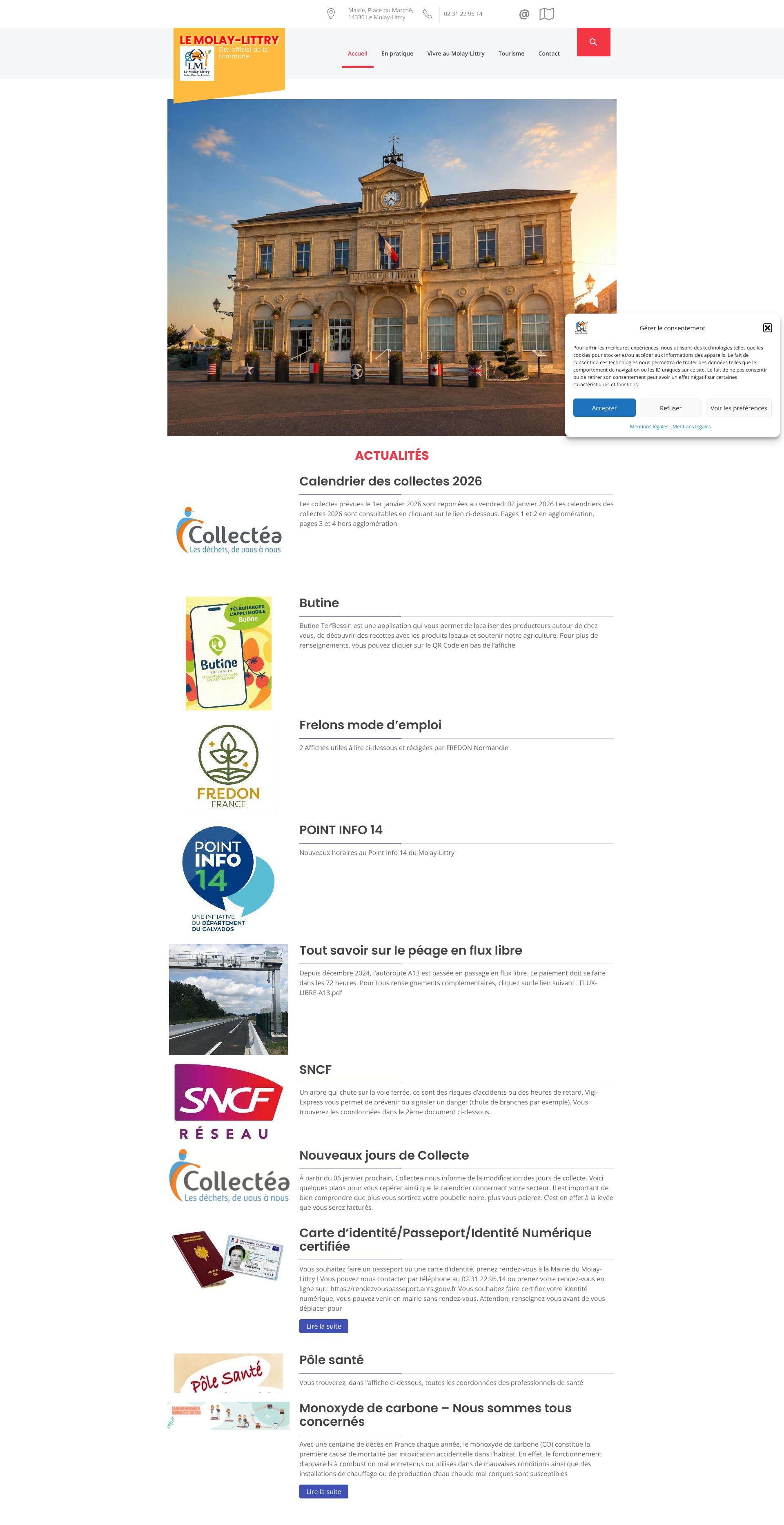 Aperçu du site
