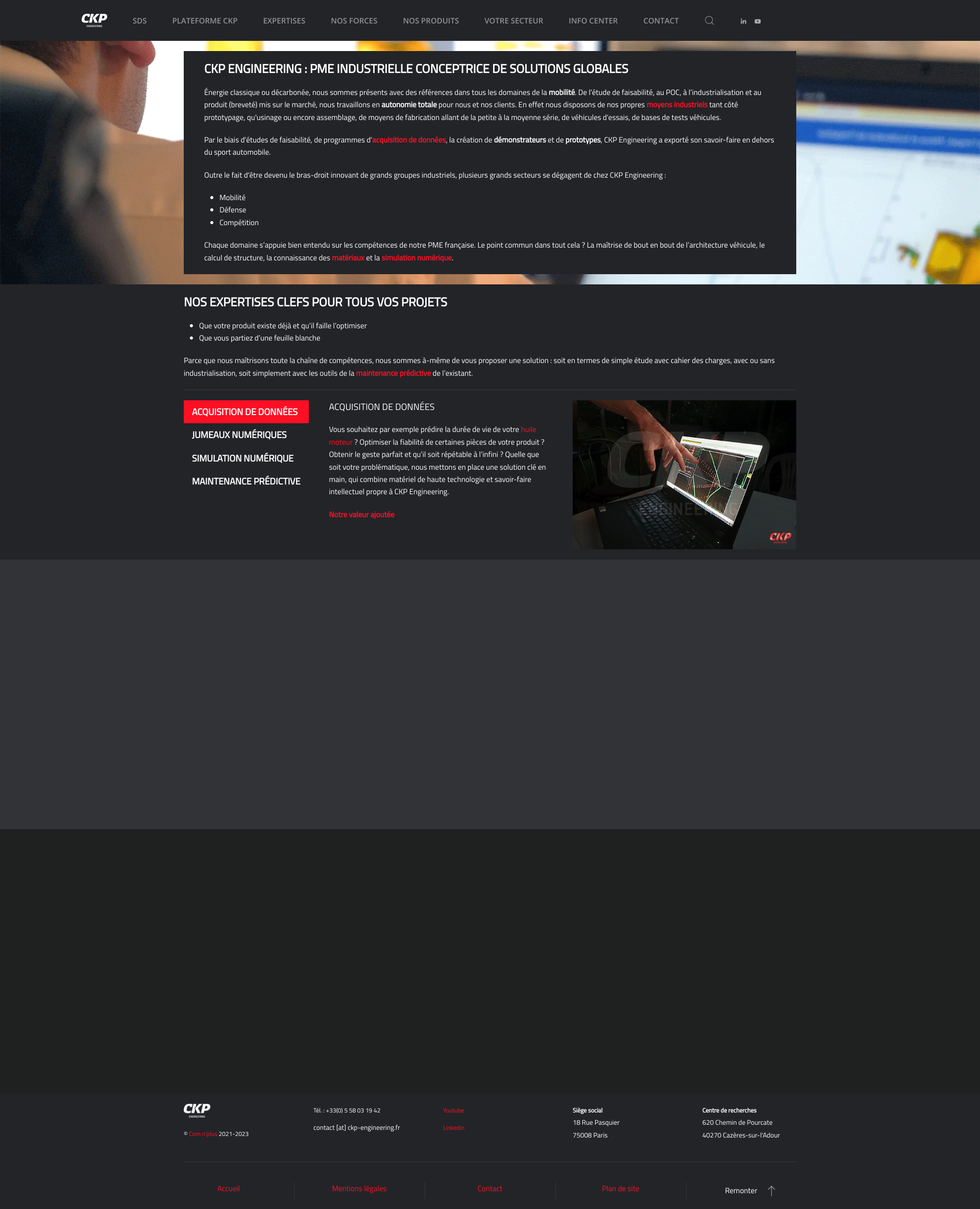 Aperçu du site
