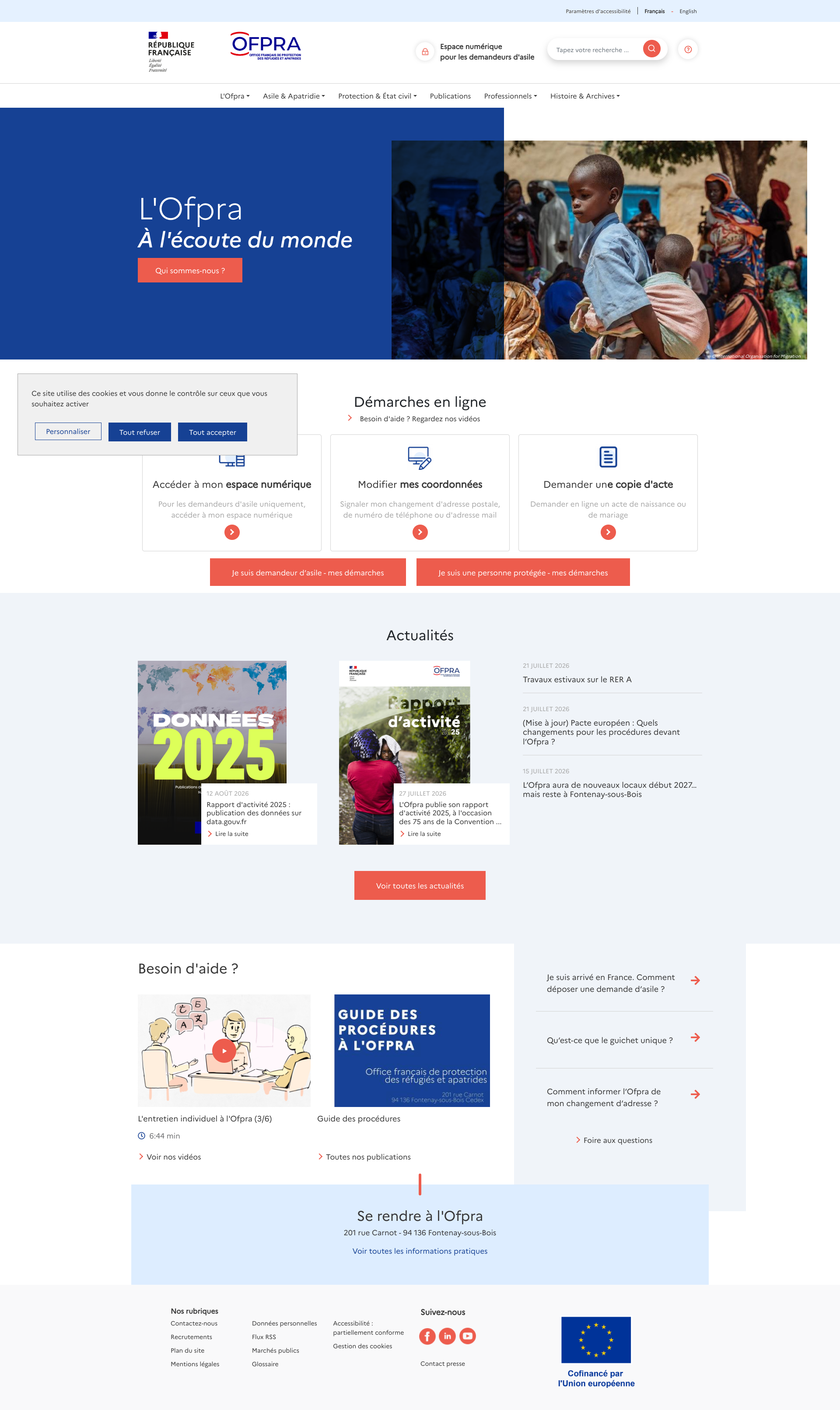 Aperçu du site