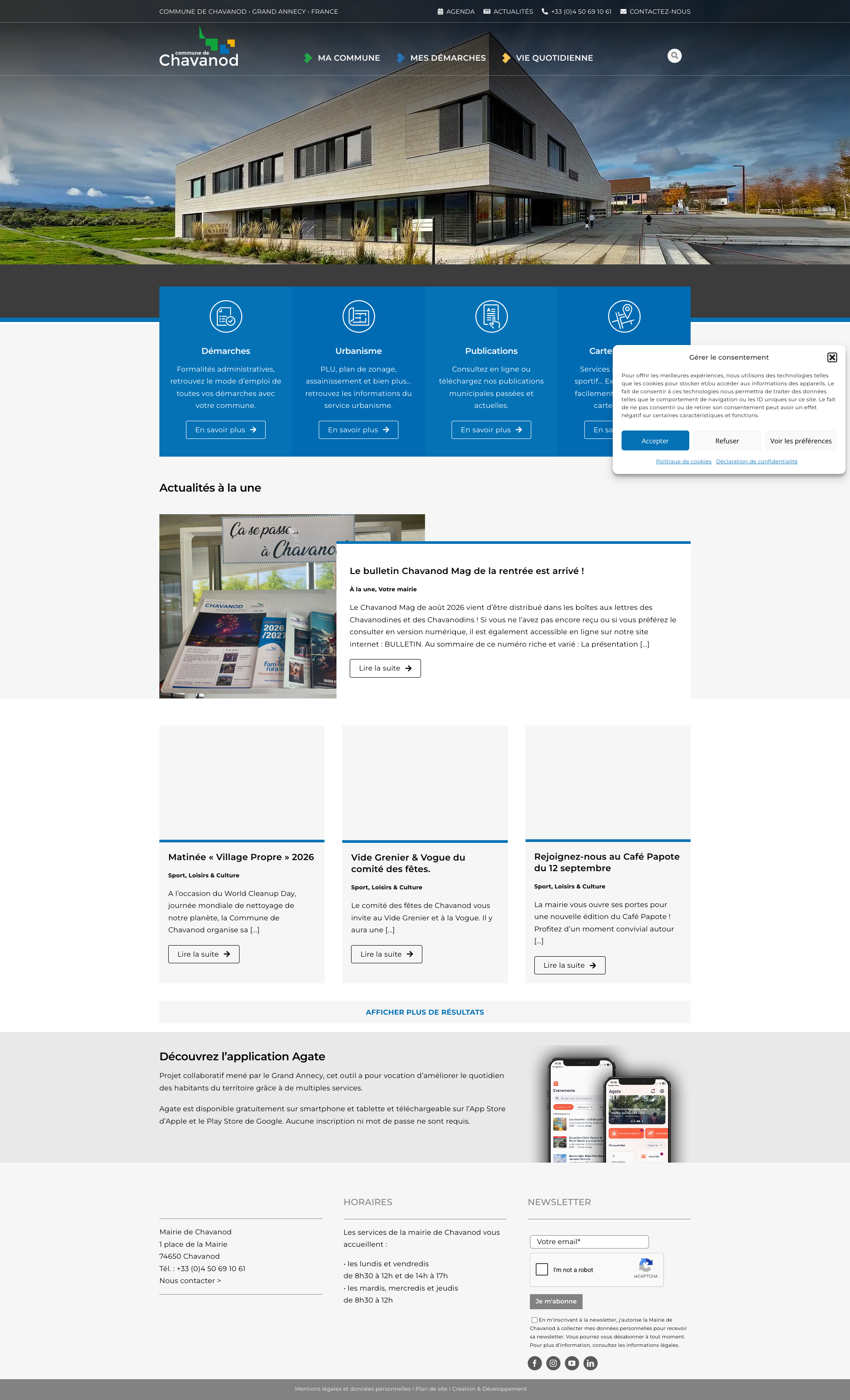 Aperçu du site