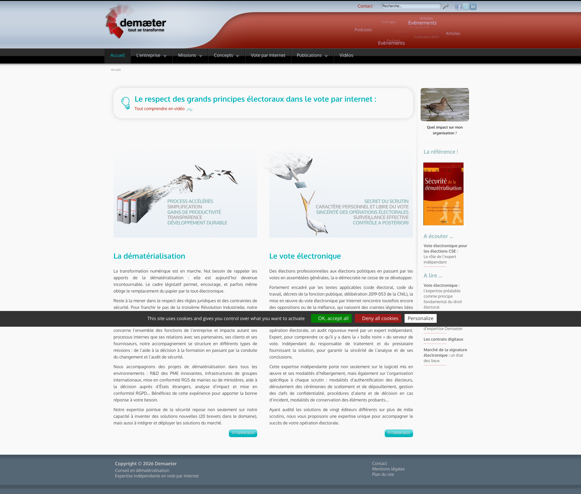 Aperçu du site