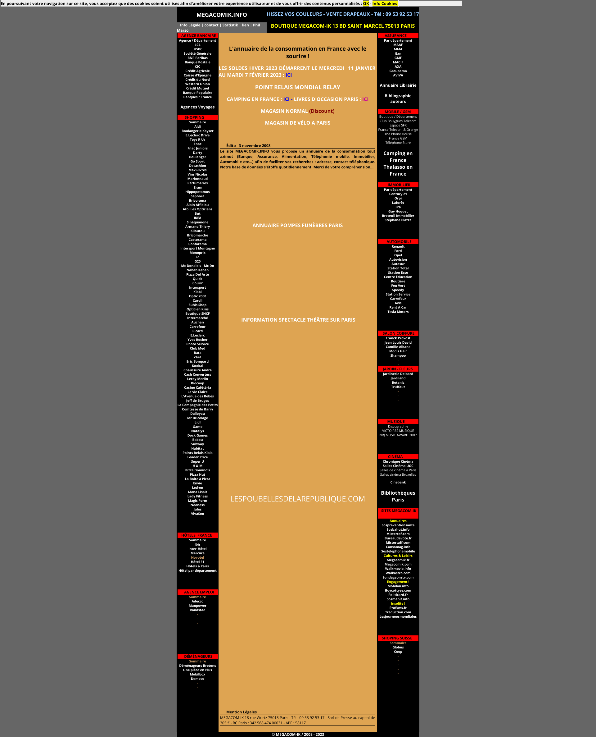 Aperçu du site