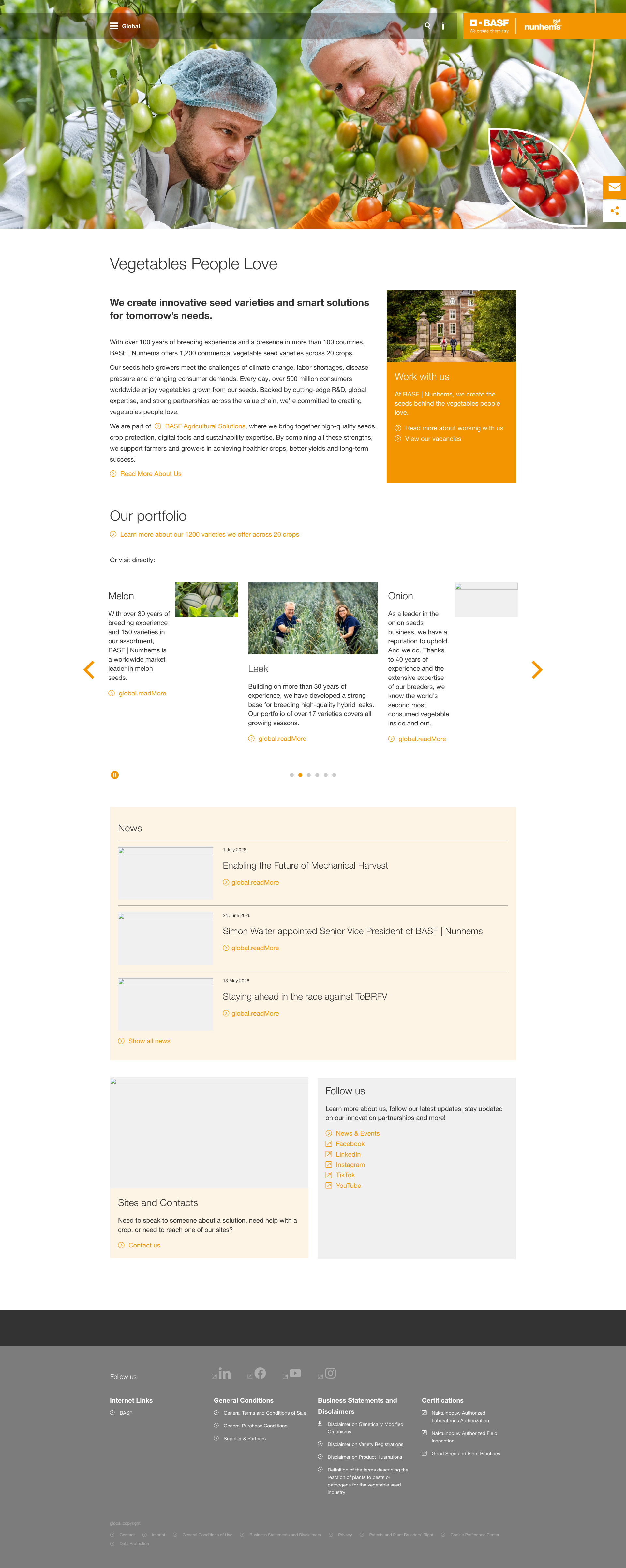 Aperçu du site
