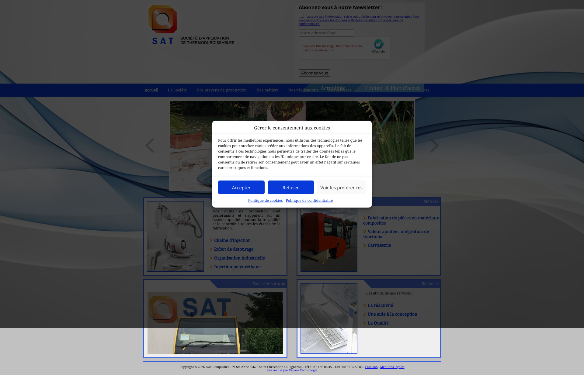 Aperçu du site