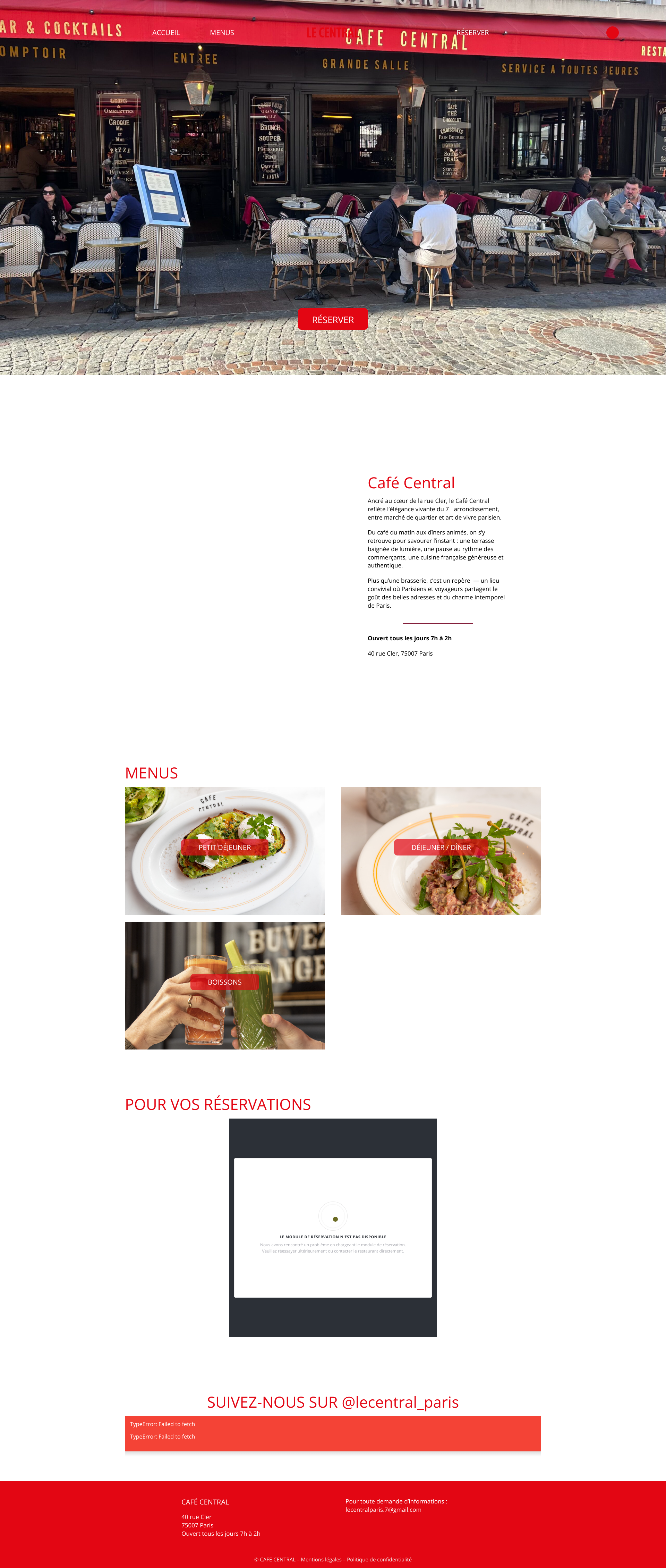 Aperçu du site