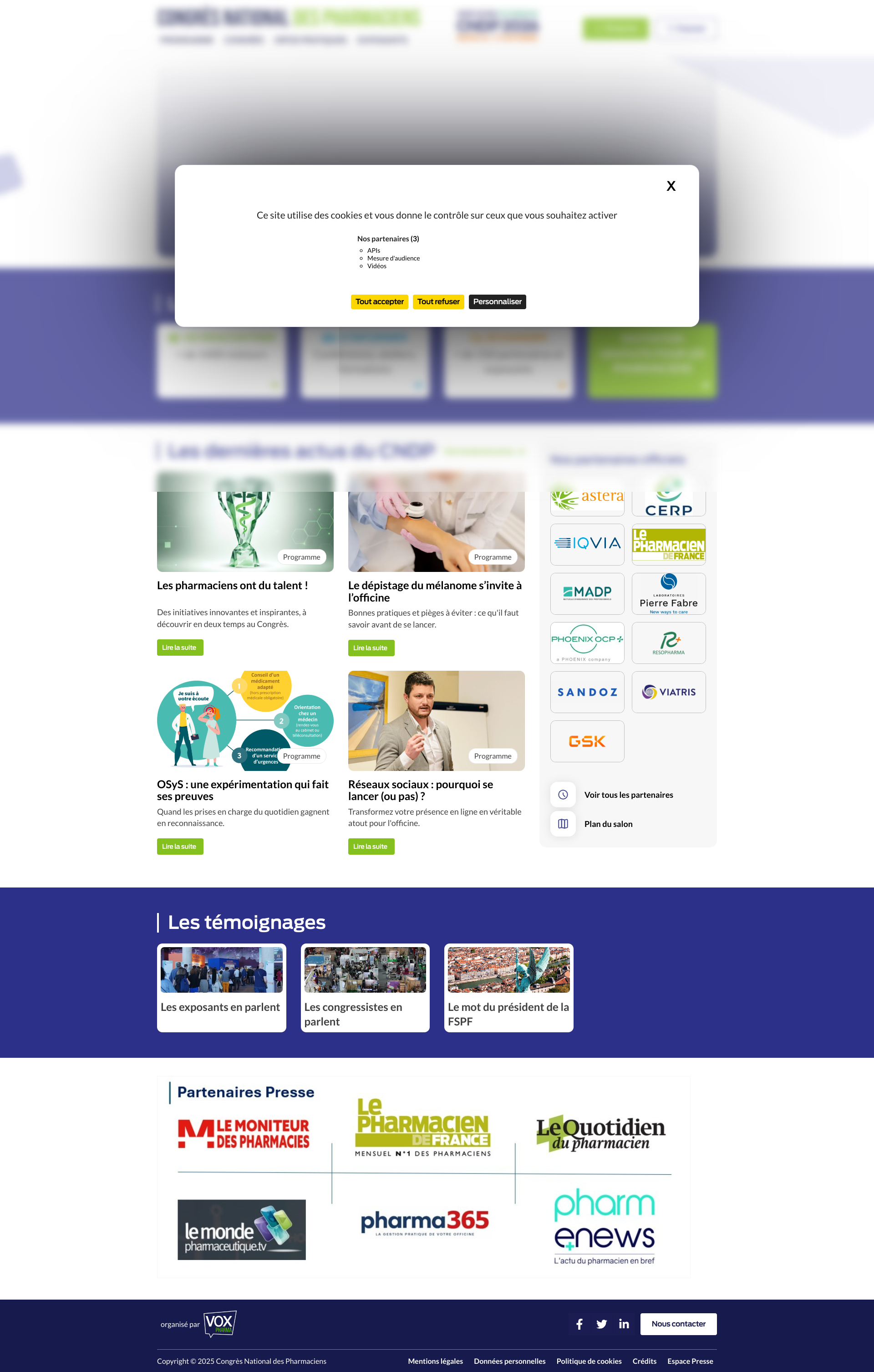 Aperçu du site