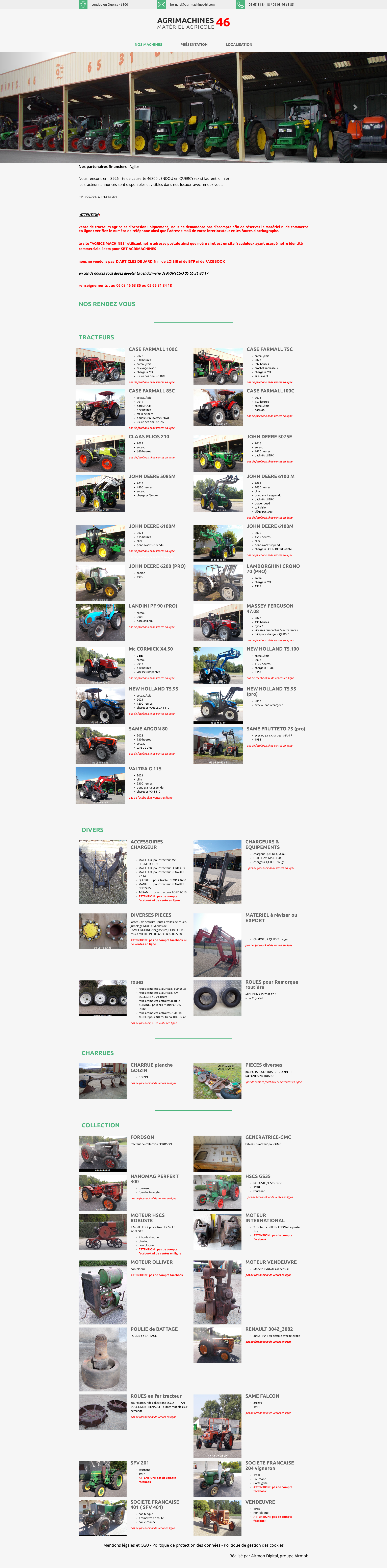 Aperçu du site