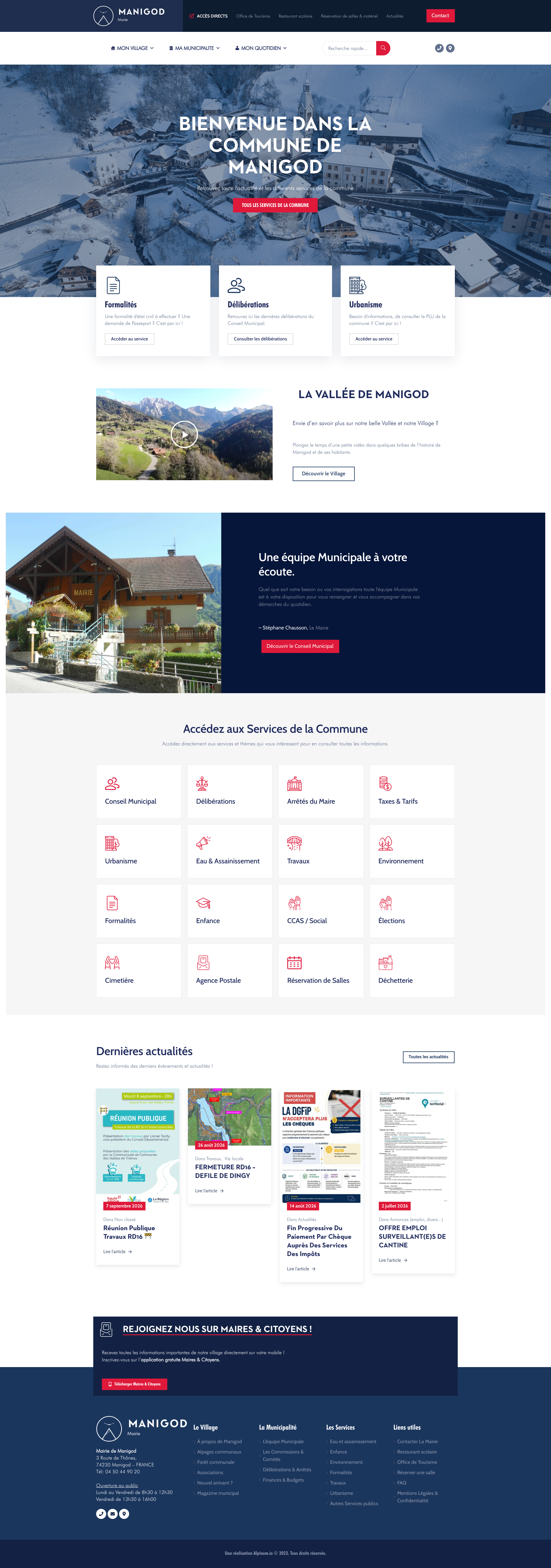 Aperçu du site