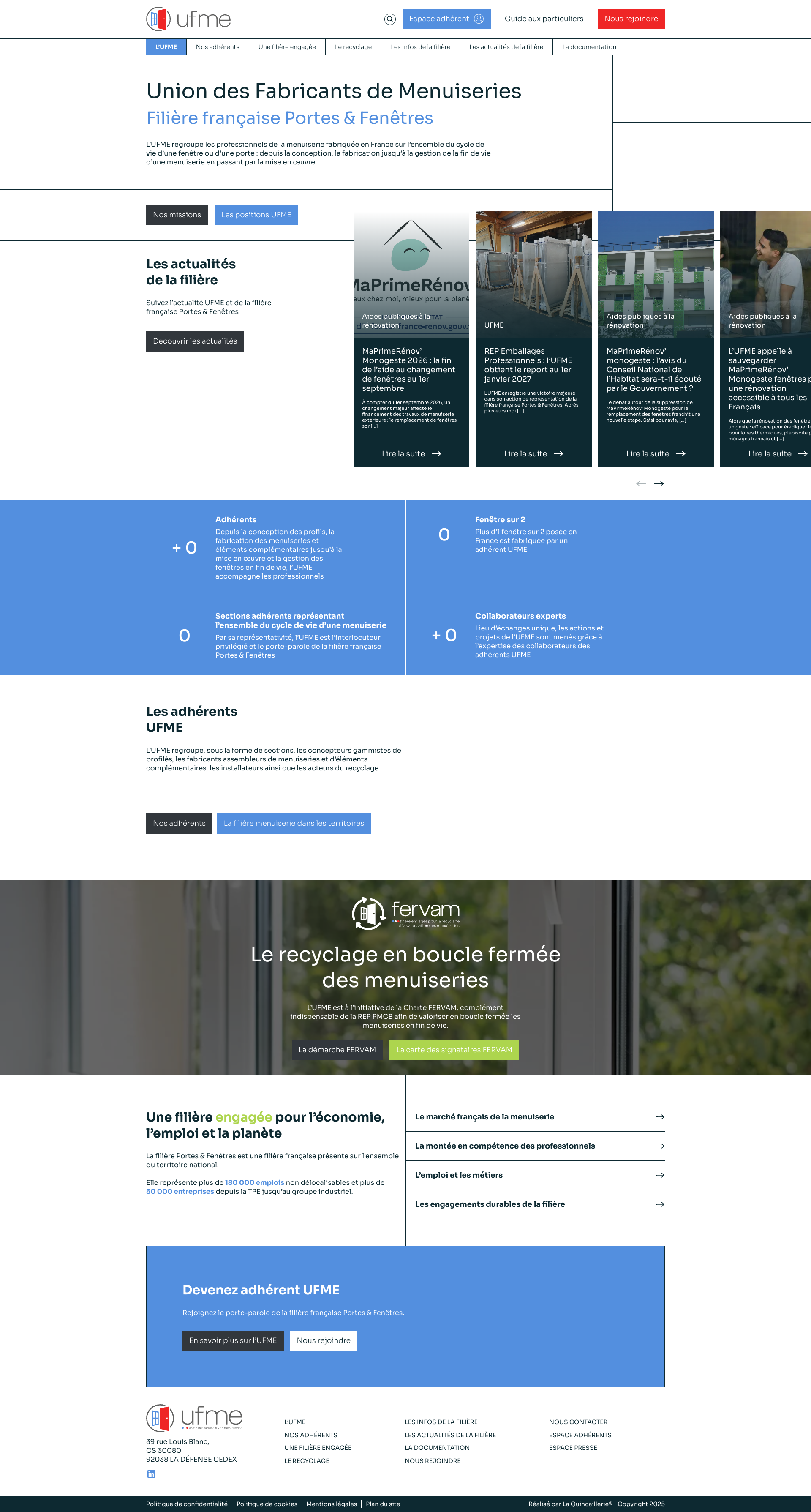 Aperçu du site