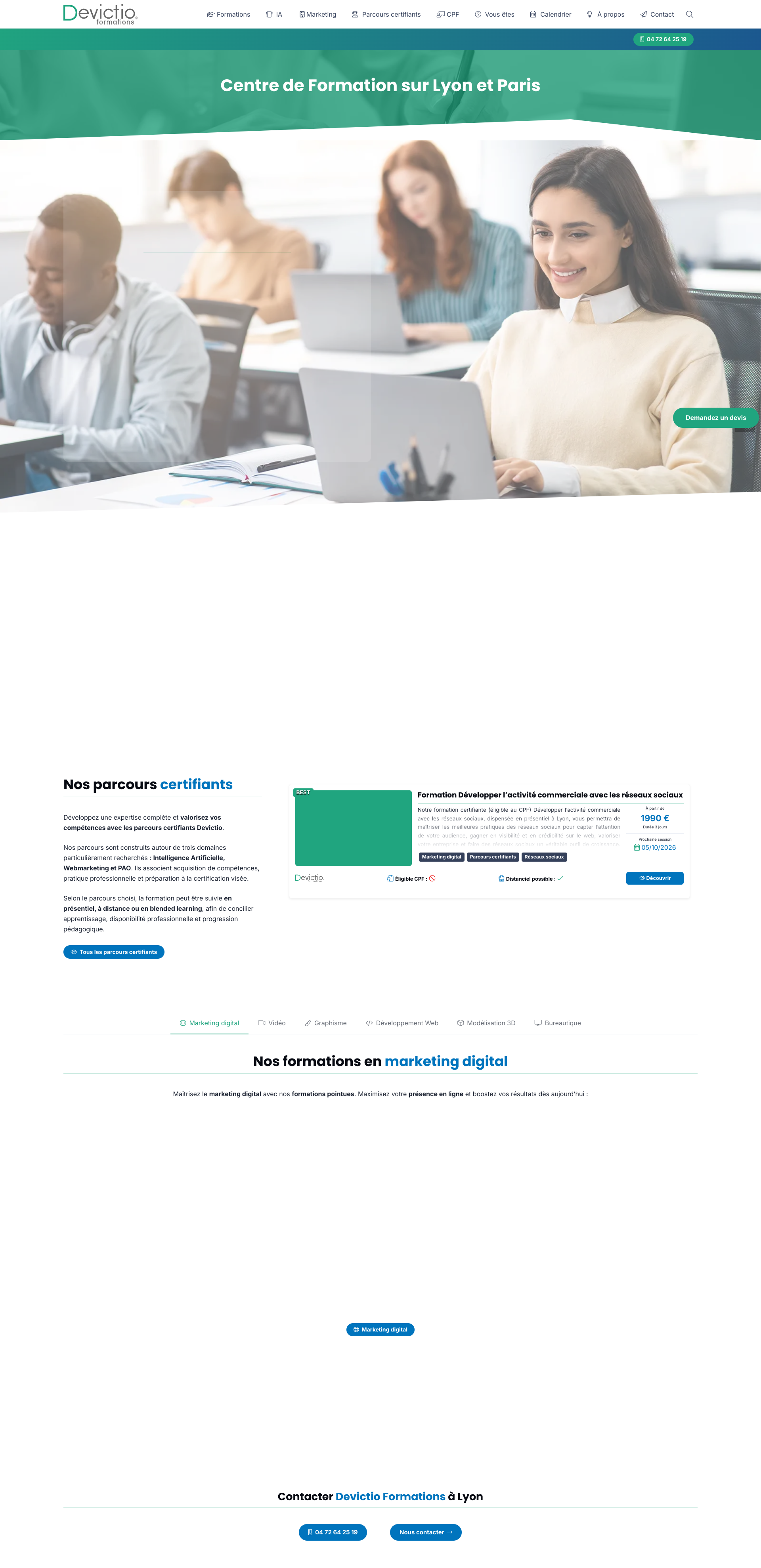 Aperçu du site