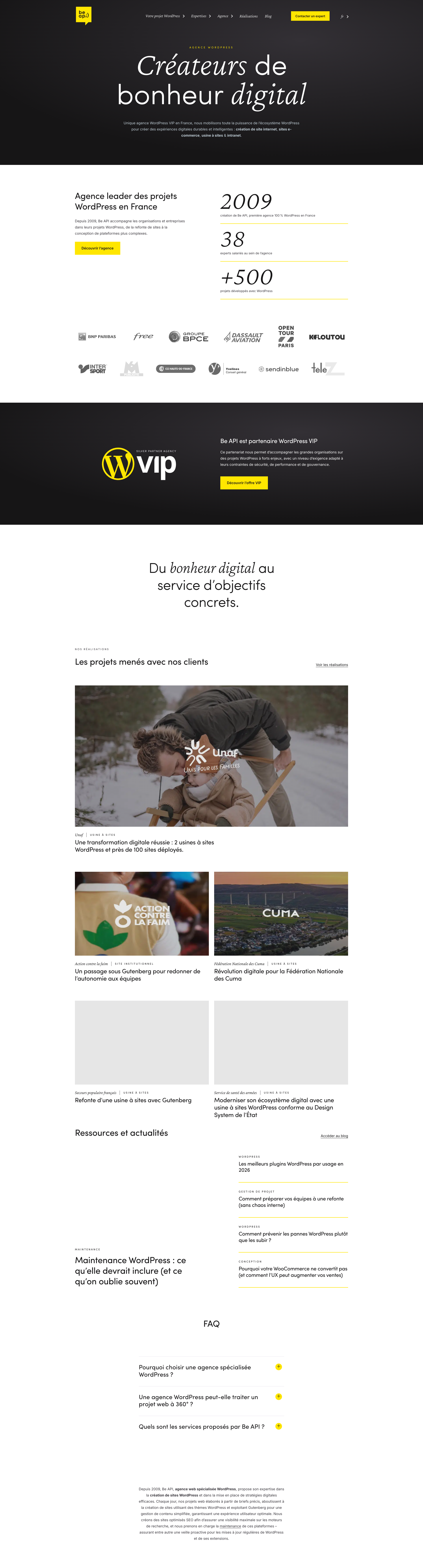 Aperçu du site