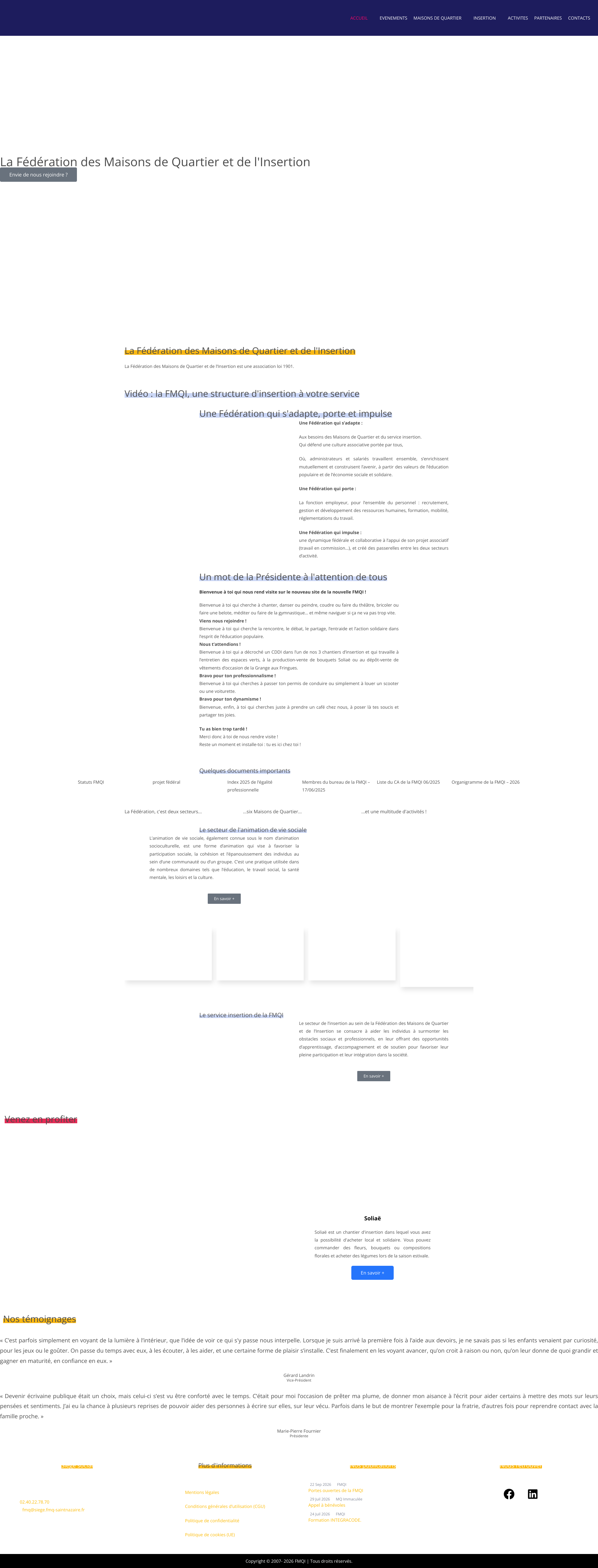Aperçu du site