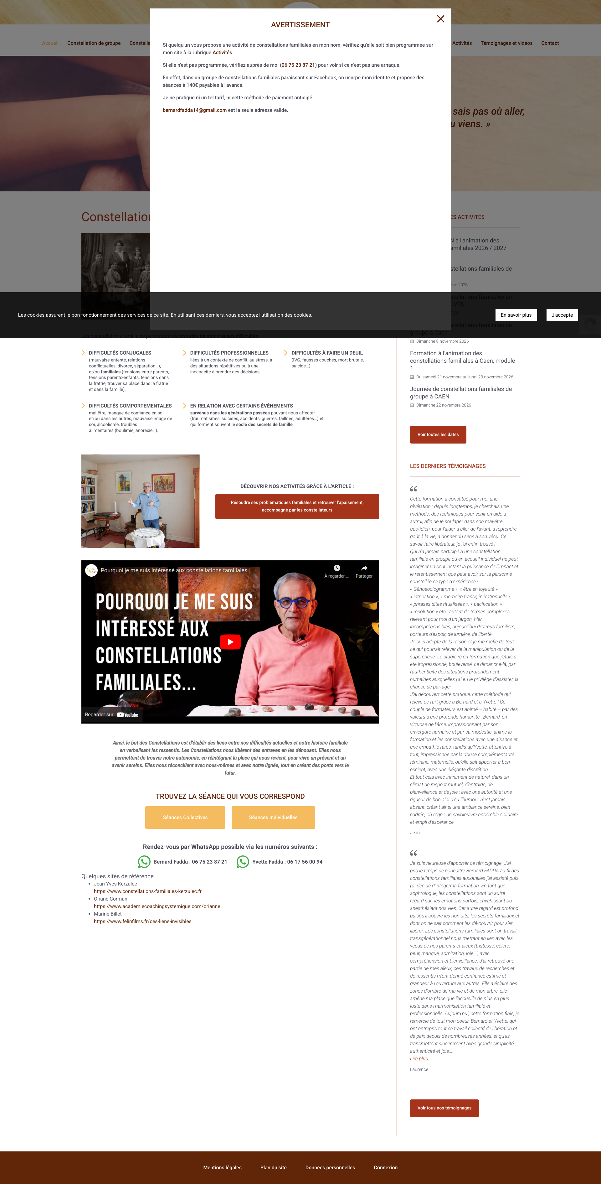 Aperçu du site